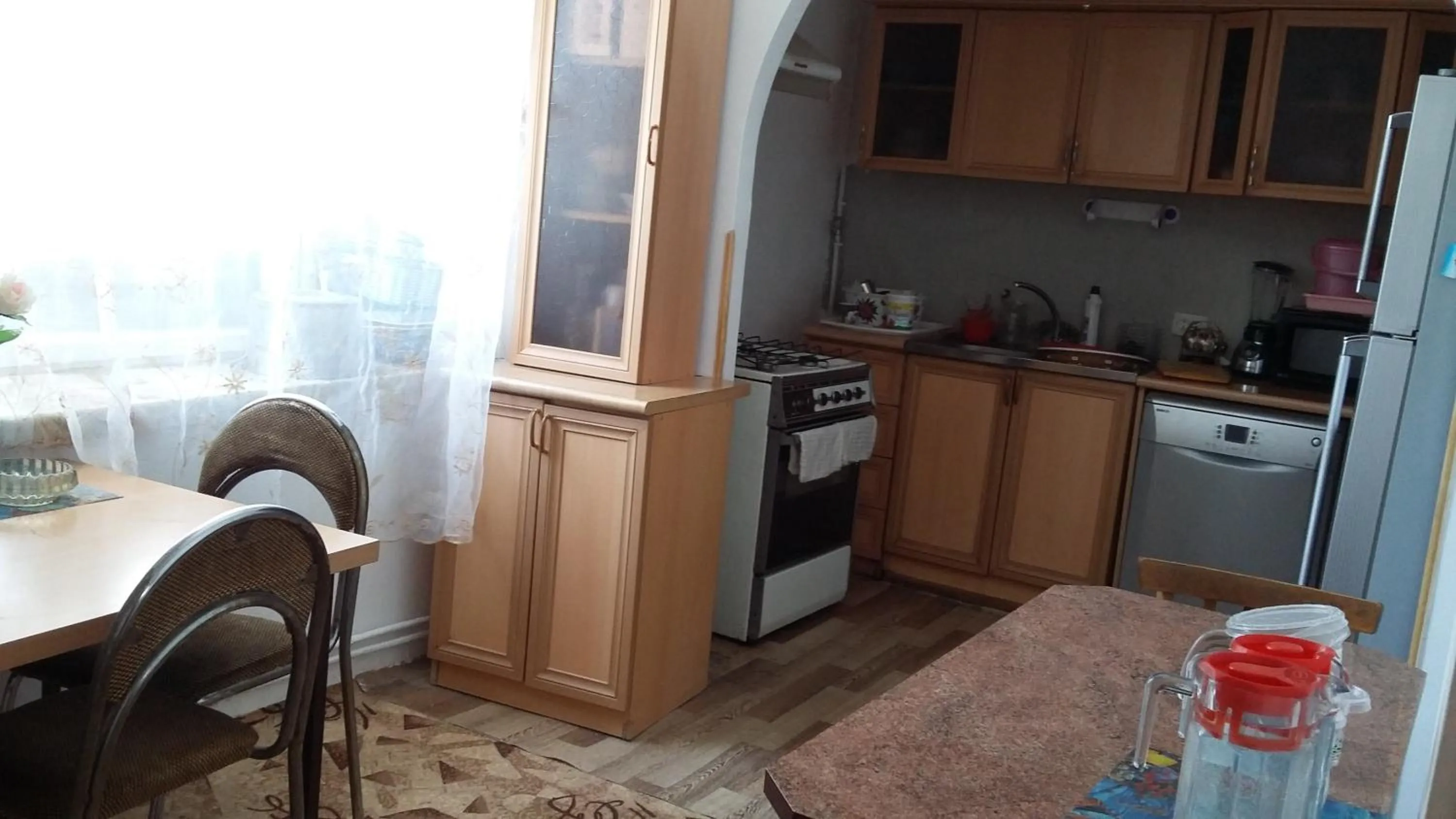 Kitchen or kitchenette in Shushan GUEST HOUSE