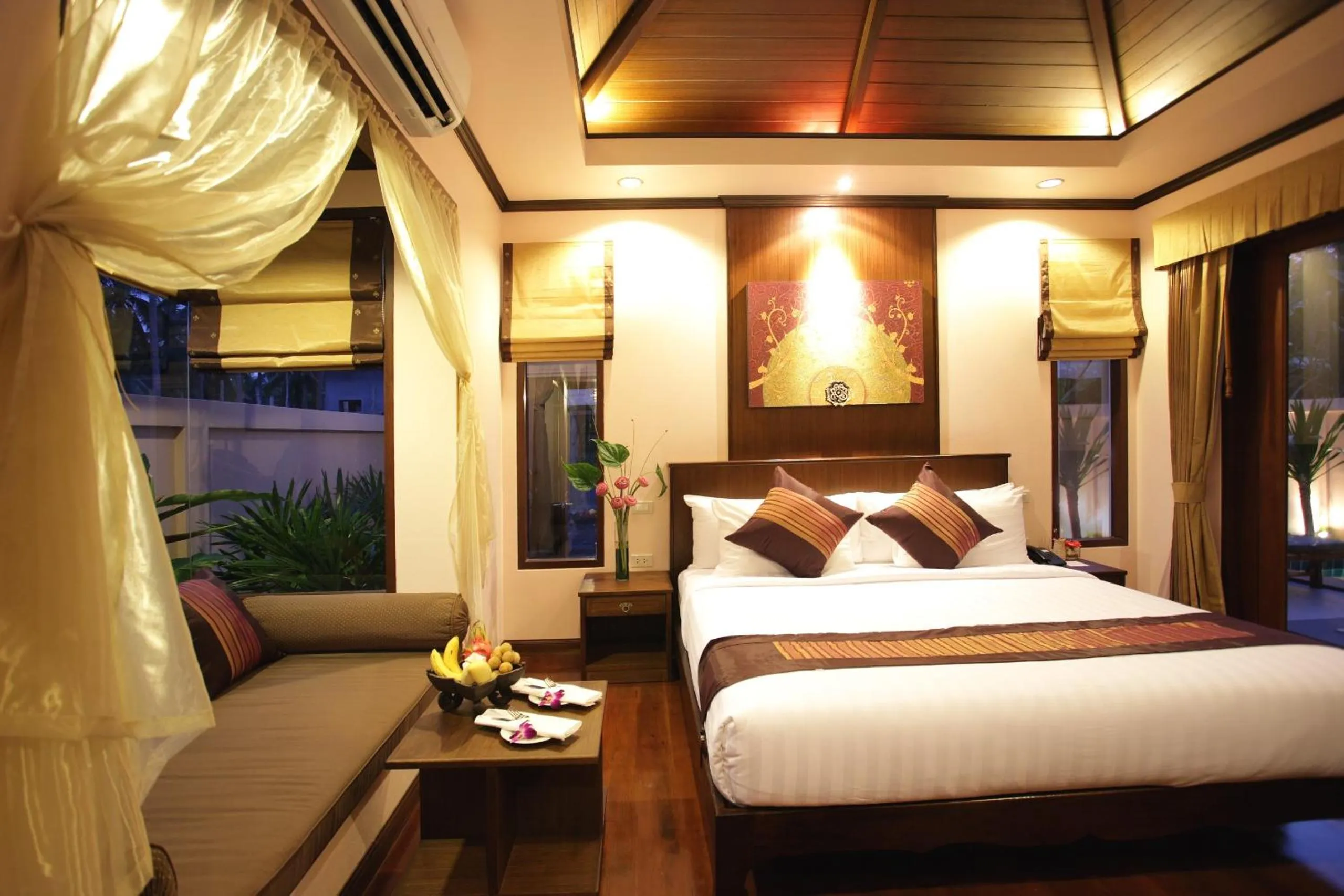 Night, Bed in Kanok Buri Resort