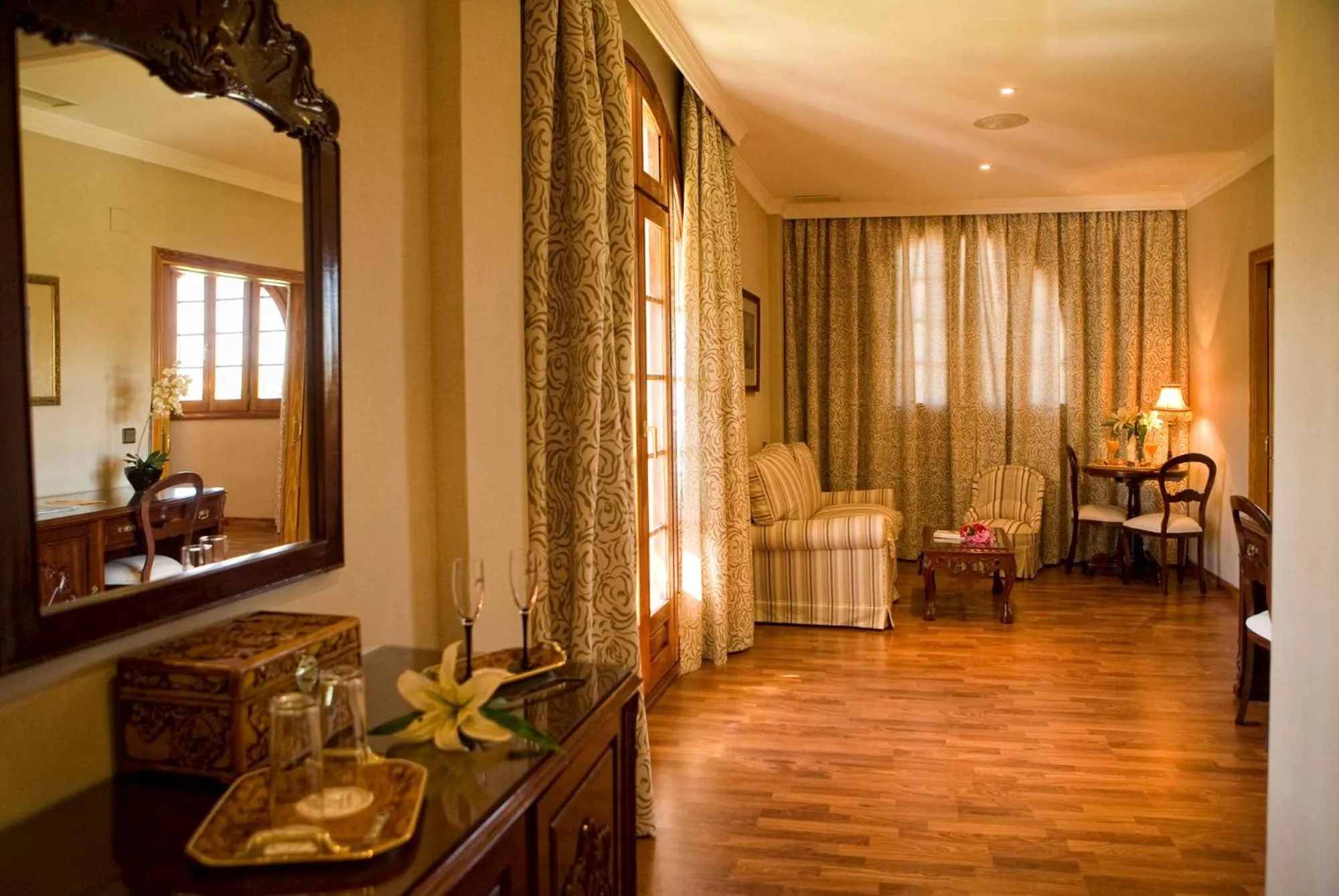 Seating area in La Cueva Park