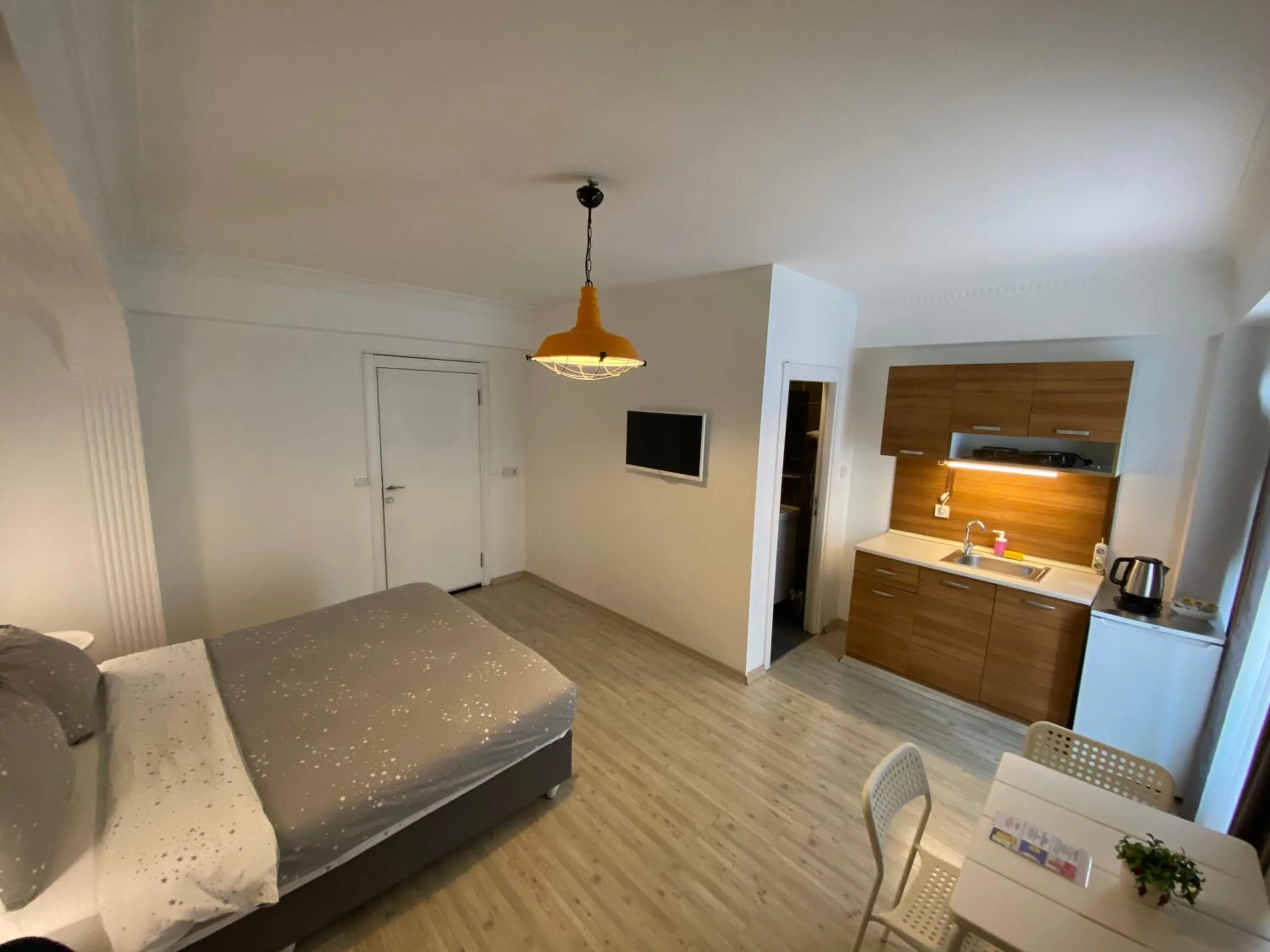 Living room, Bed in Flats Company - Karakoy Apartment