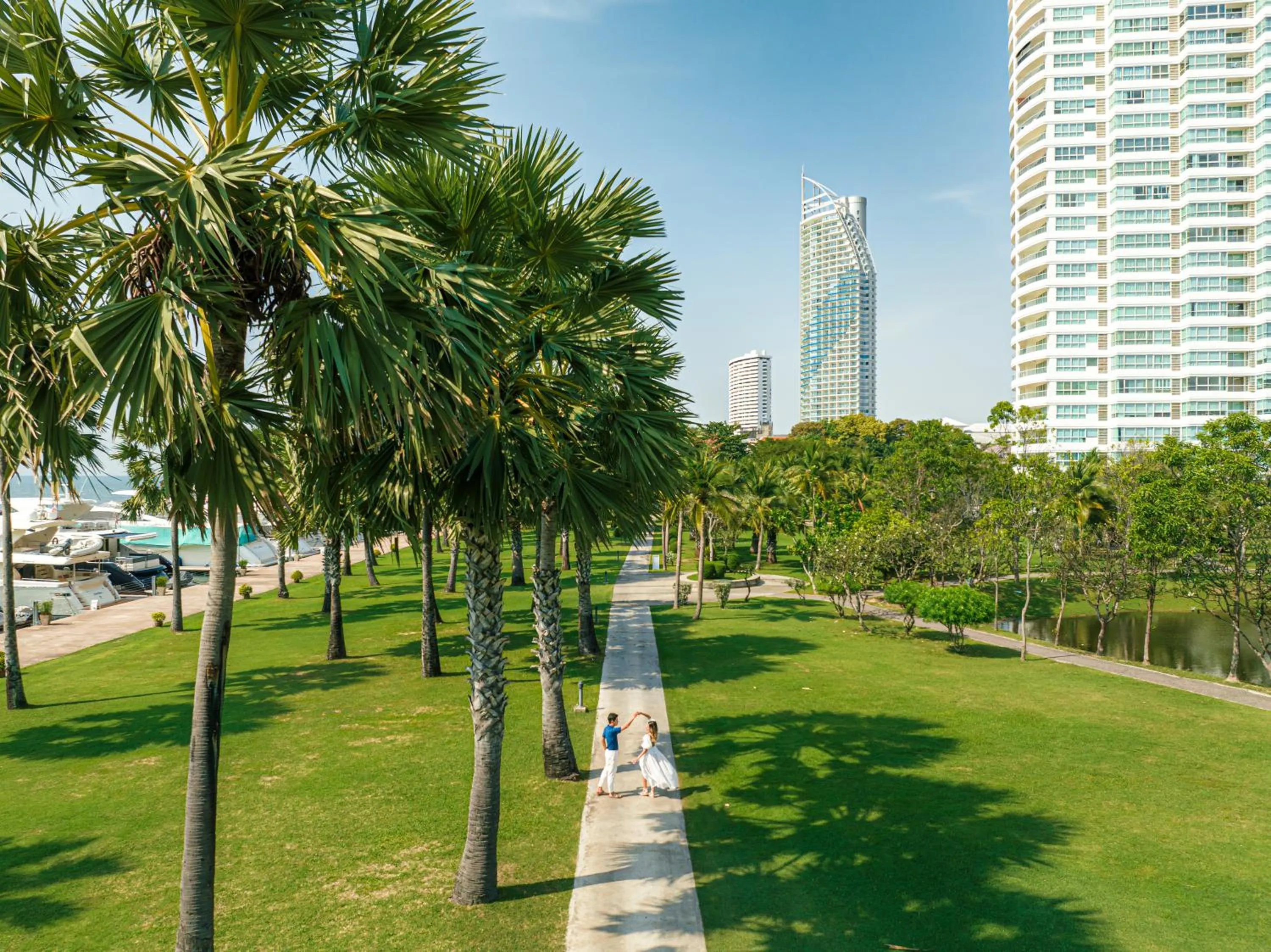 Natural landscape in Ocean Marina Resort Pattaya Jomtien
