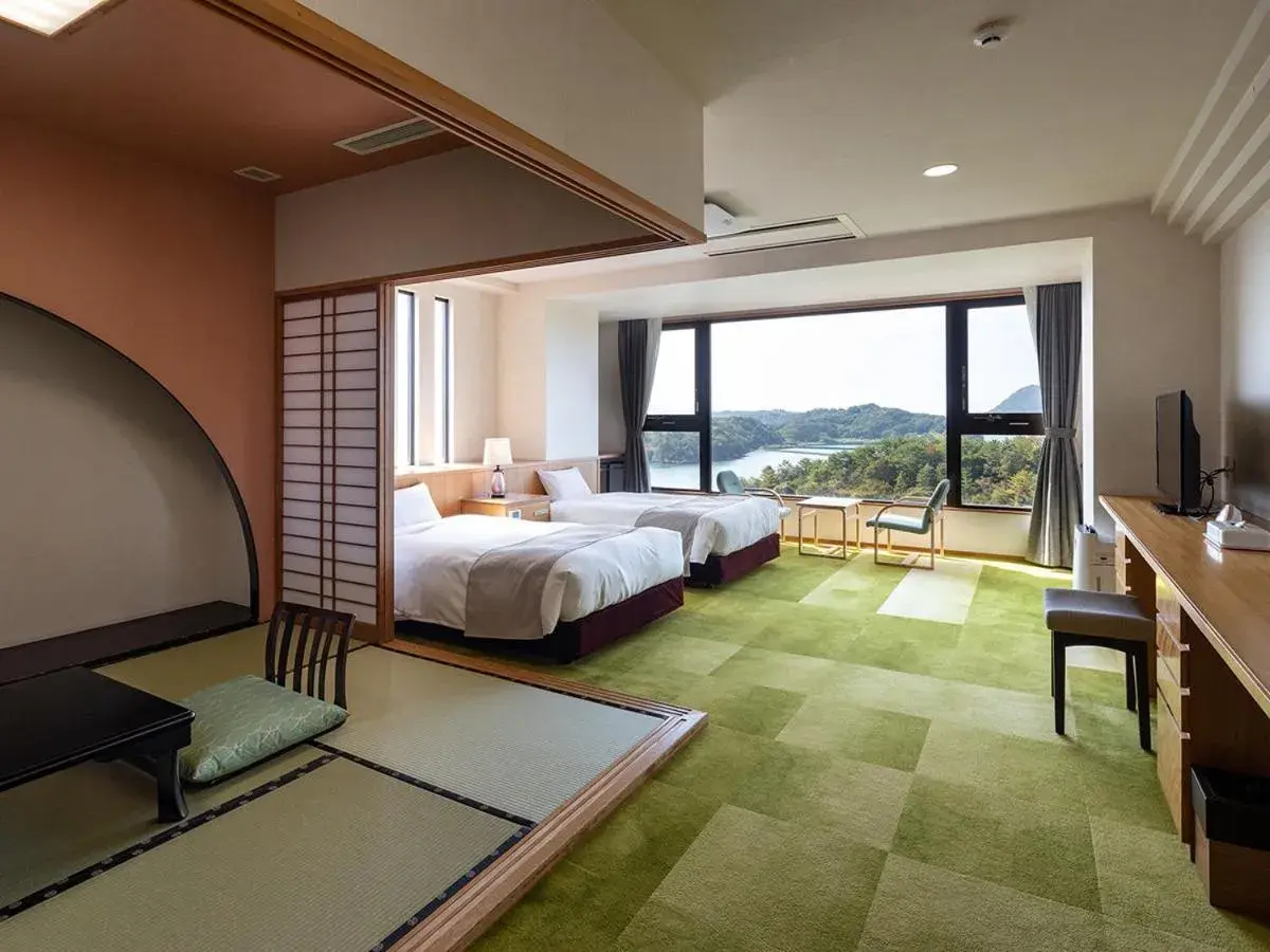 Superior Japanese-Western-Style-Room 61 sqm (Ocean view) - Indoor Bath - Non-Smoking in Ooedo Onsen Monogatari Amakusa Hotel Kameya Superior Japanese-Western-Style-Room 61 sqm (Ocean view) - Indoor Bath - Non-Smoking in Ooedo Onsen Monogatari Amakusa Hotel Kameya