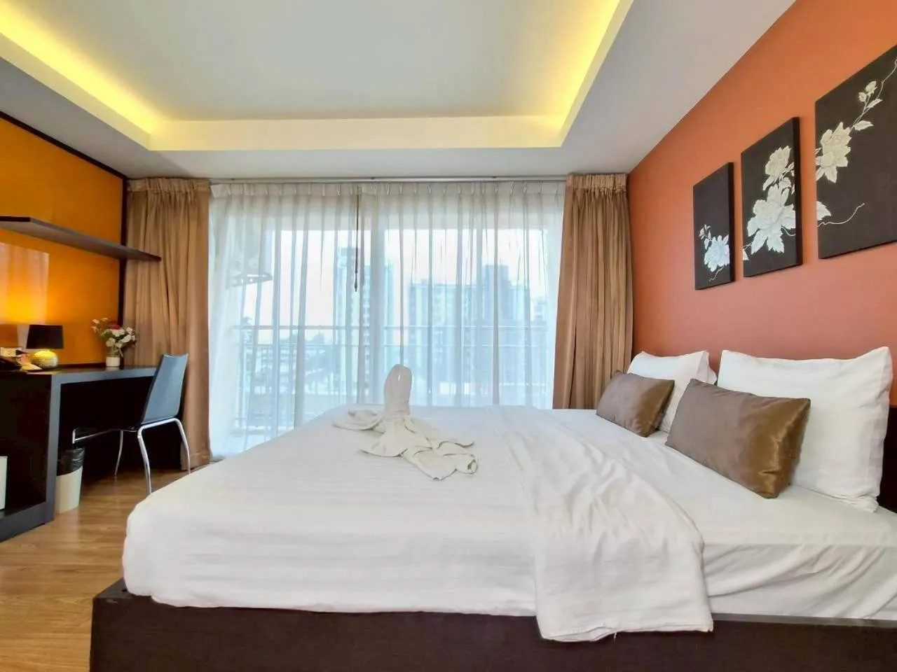 Bedroom, Bed in Olive Hotel & Residence Bangkok Sukhumvit 101 near True Digital Park