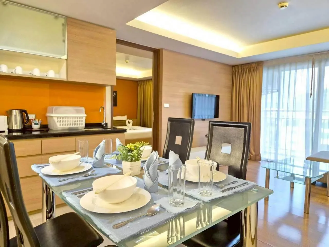 kitchen in Olive Hotel & Residence Bangkok Sukhumvit 101 near True Digital Park