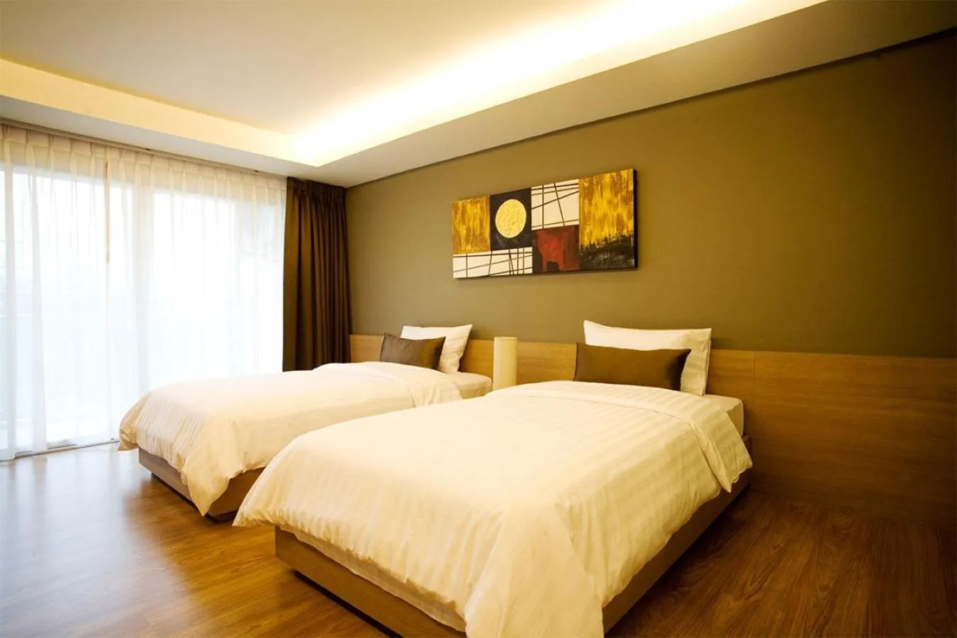 Bedroom, Bed in Olive Hotel & Residence Bangkok Sukhumvit 101 near True Digital Park