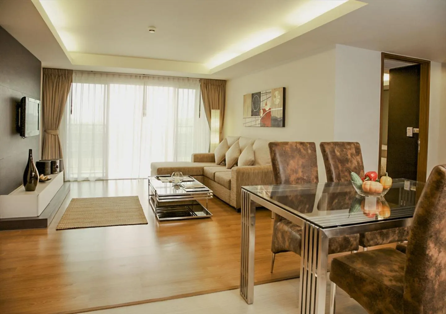 Living room in Olive Hotel & Residence Bangkok Sukhumvit 101 near True Digital Park