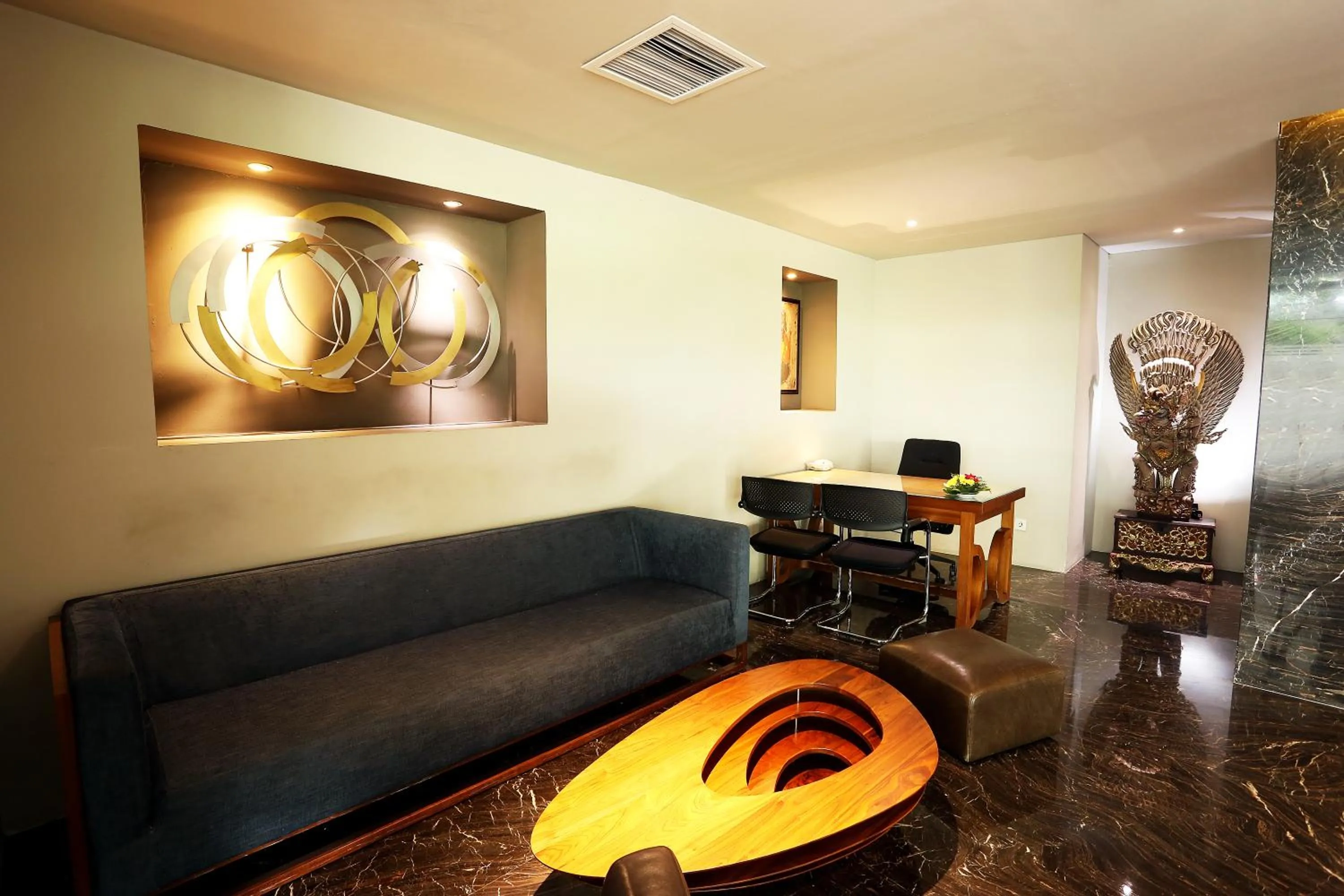 Seating area in AONE Hotel