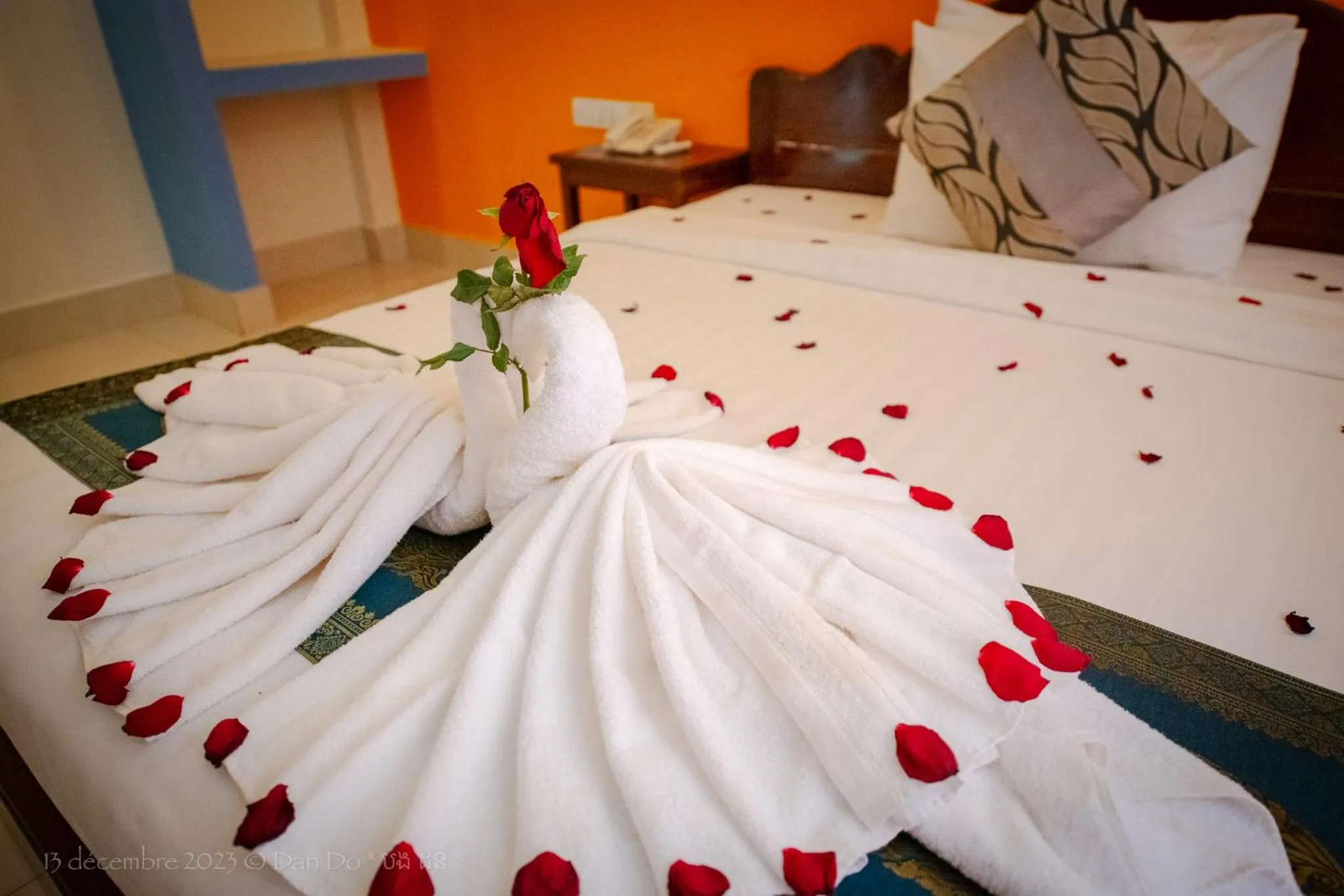 Bed in Plumeria Hotel & Spa