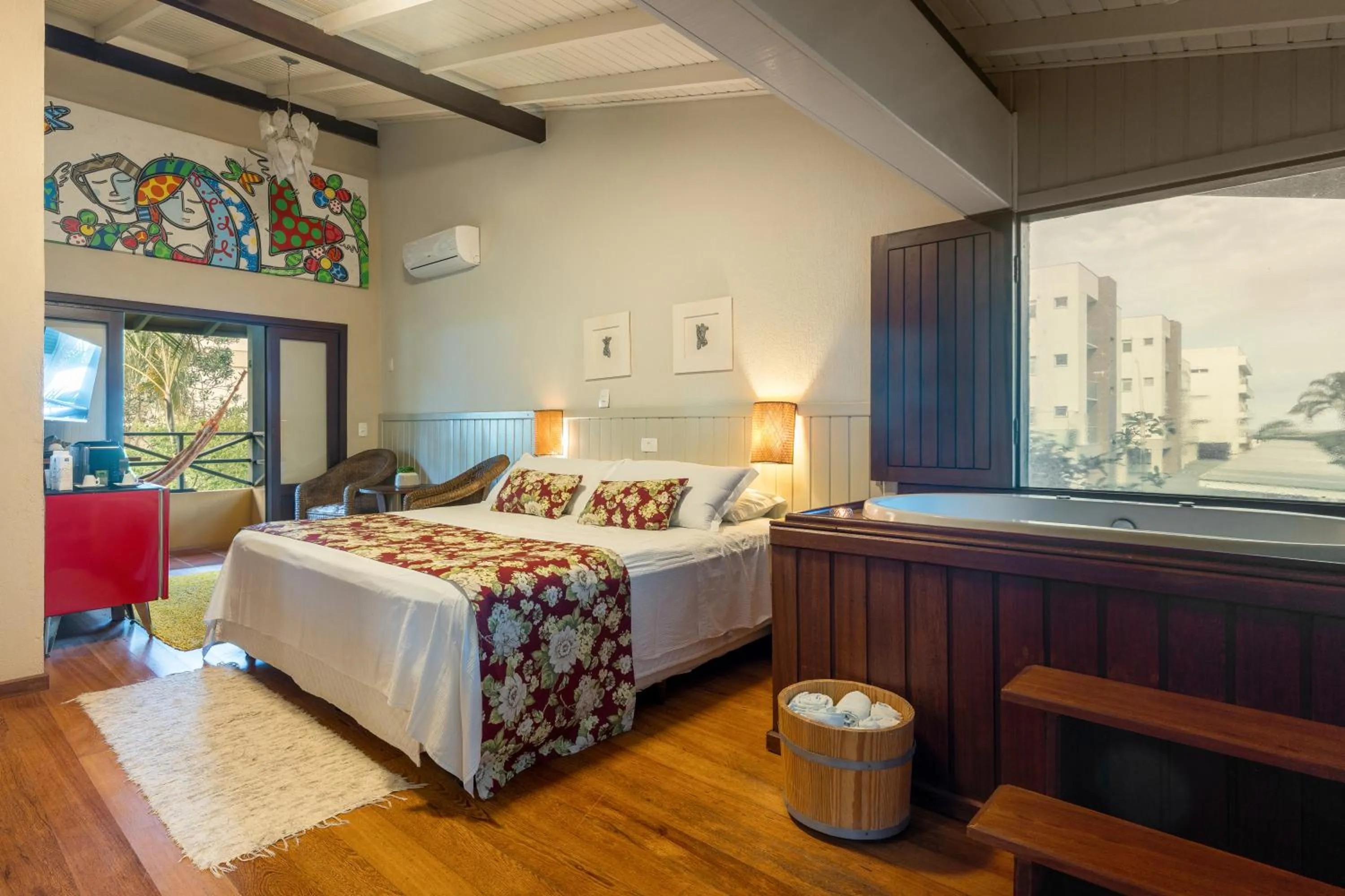 Bed in Pousada Vila Tamarindo Eco Lodge