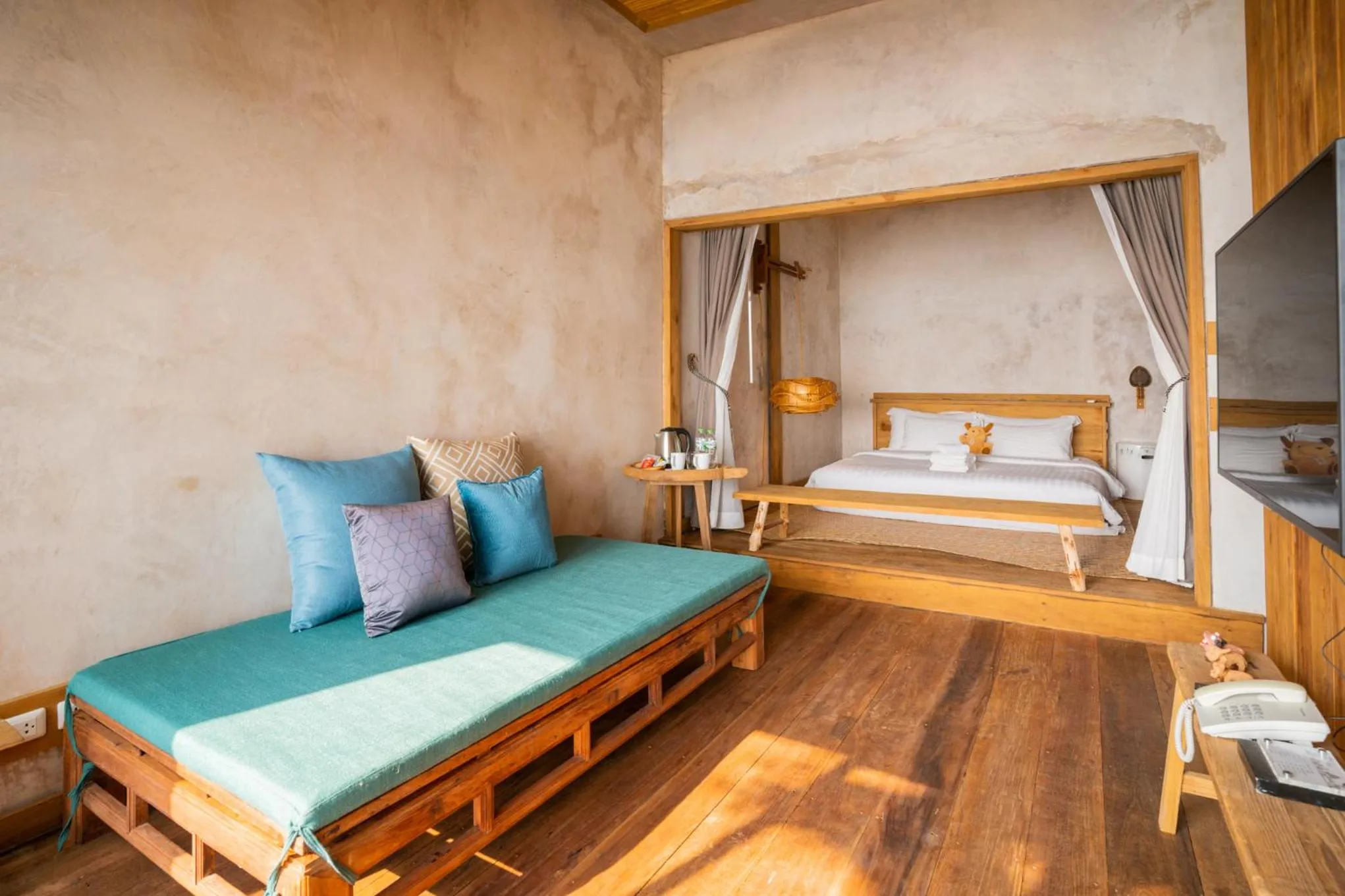 Bedroom, Bed in LA A NATU Sam Roi Yot