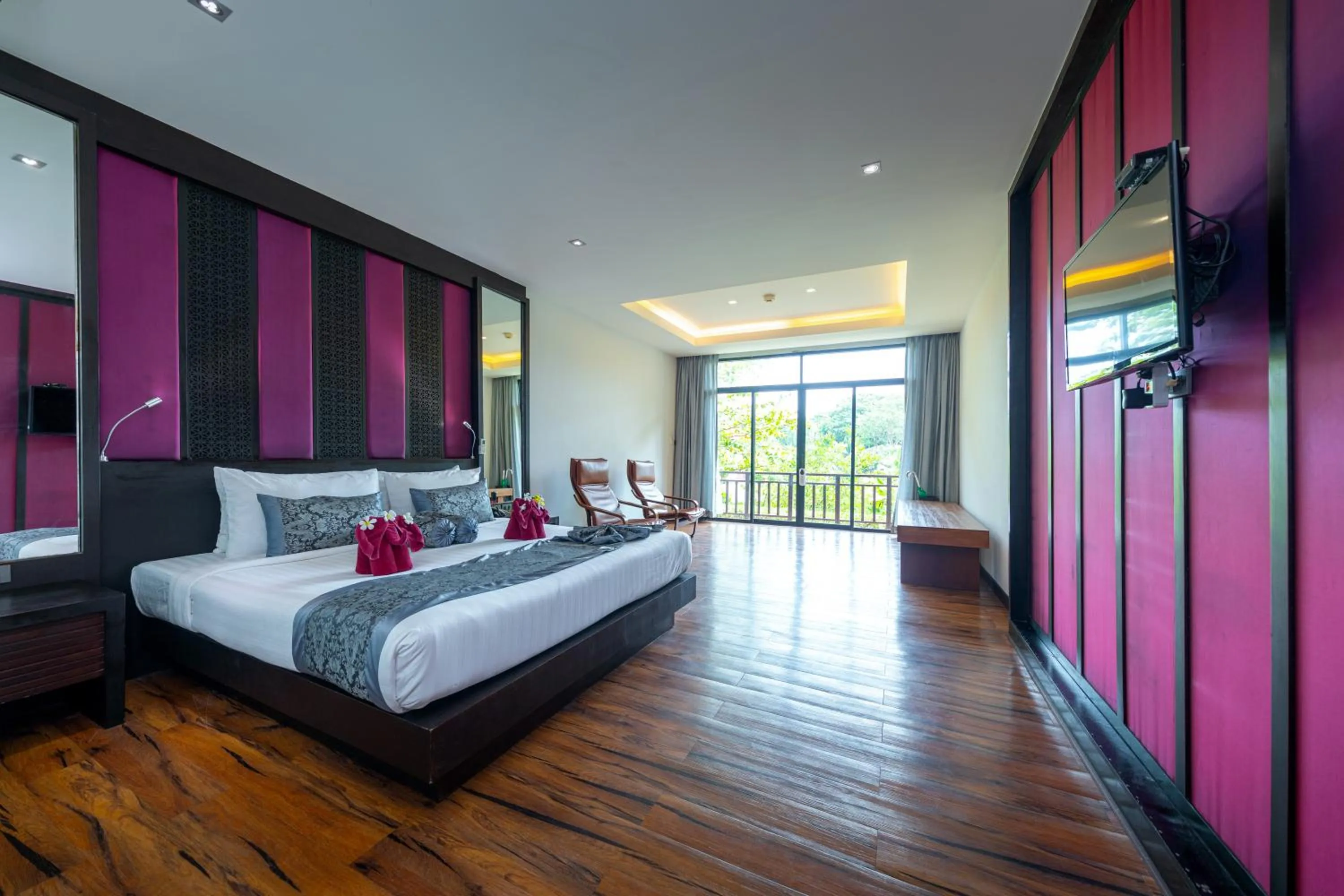Property building, Bed in PP Erawan Palms Resort