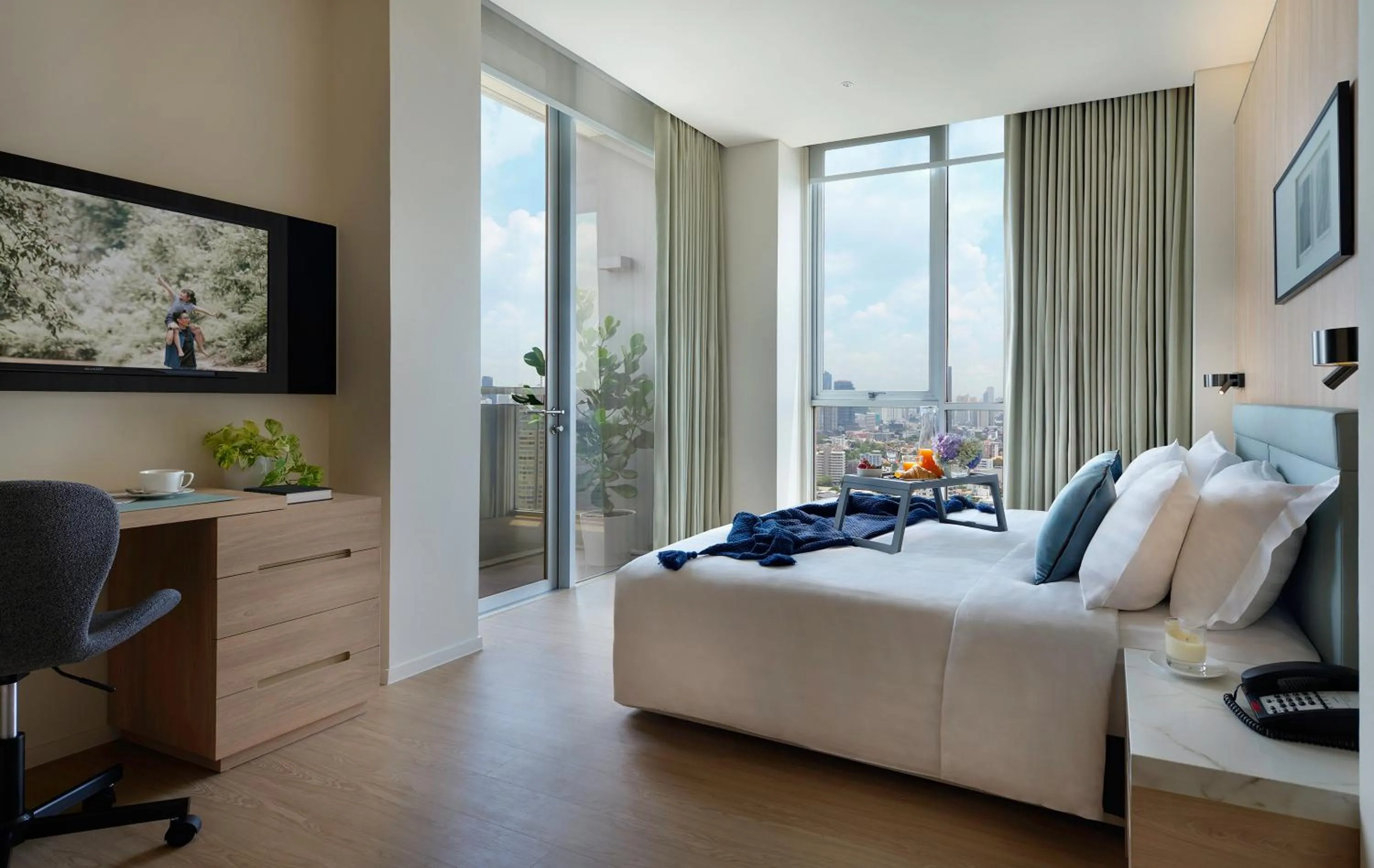 Bedroom, Bed in Somerset Sukhumvit Thonglor Bangkok