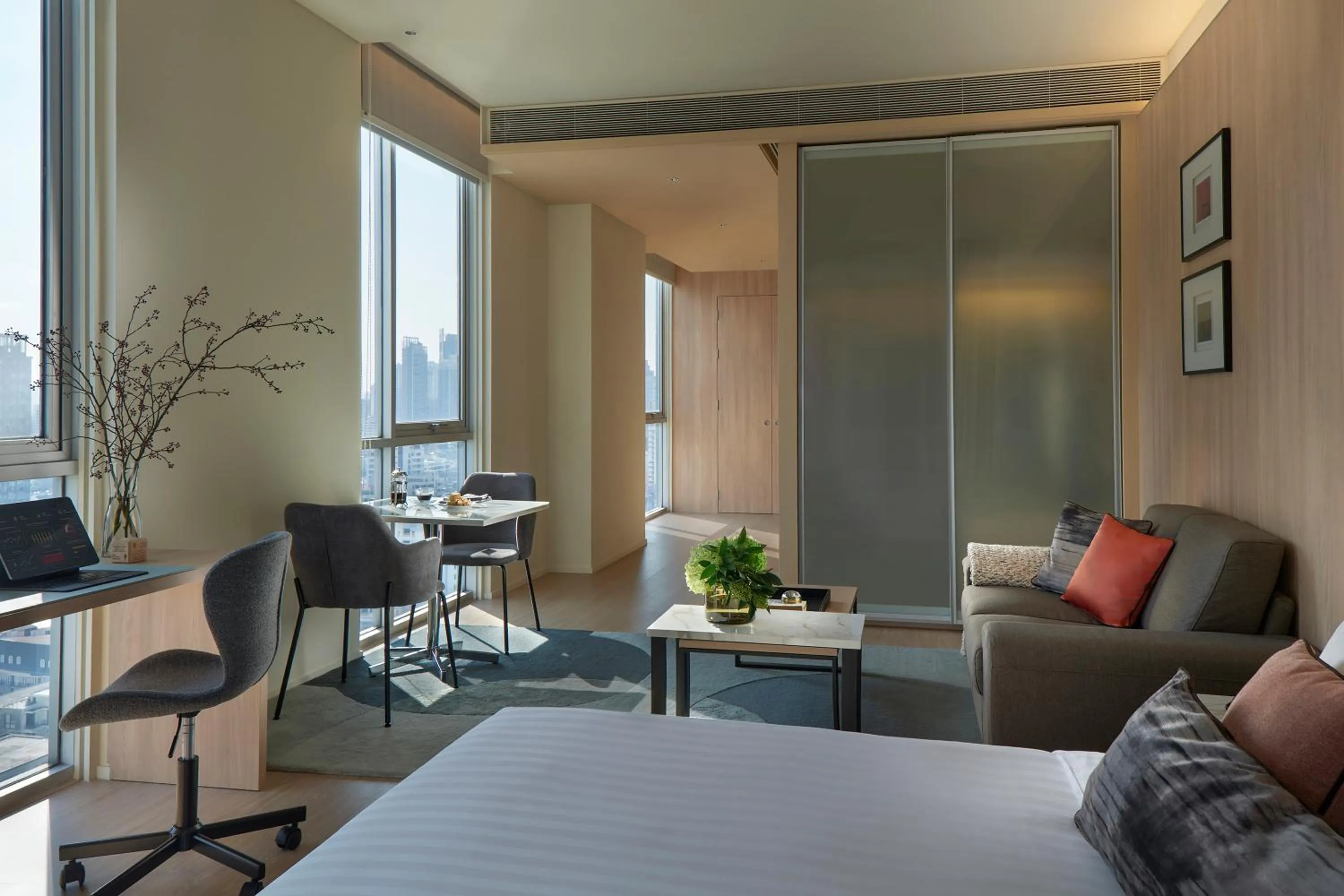 Bed in Somerset Sukhumvit Thonglor Bangkok