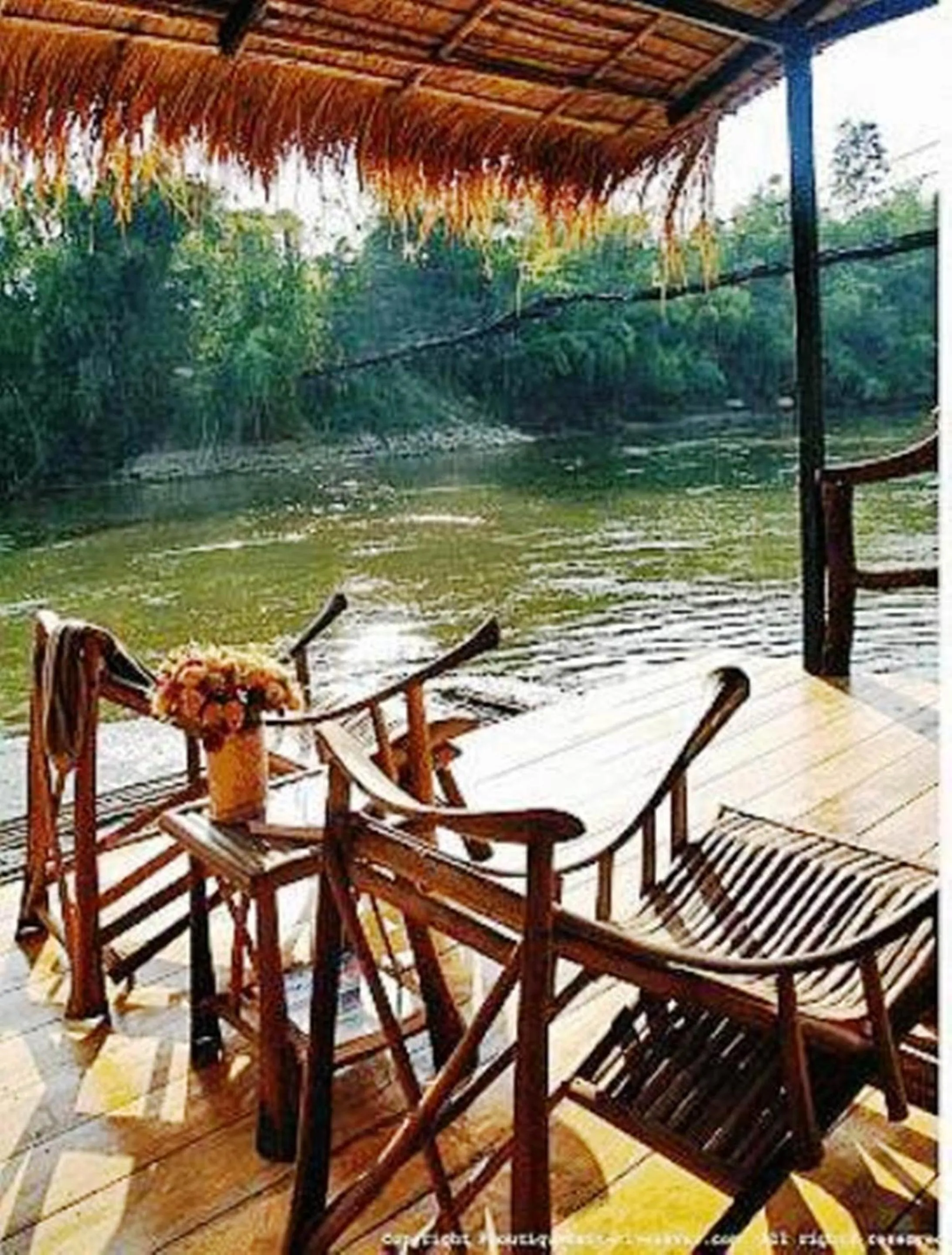 Balcony/Terrace in Boutique Raft Resort, River Kwai