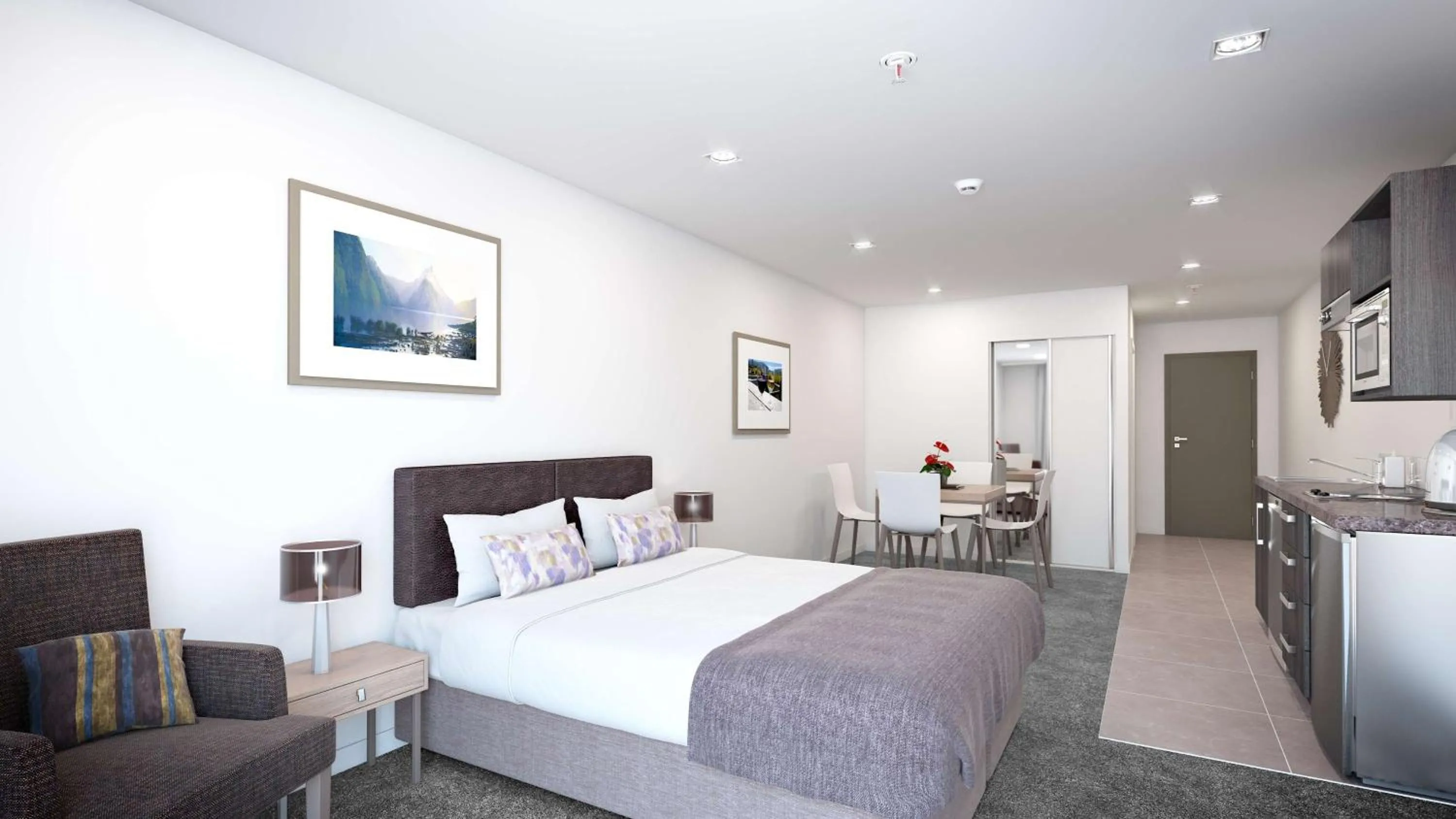 Photo of the whole room, Bed in Ramada Suites by Wyndham Queenstown Remarkables Park
