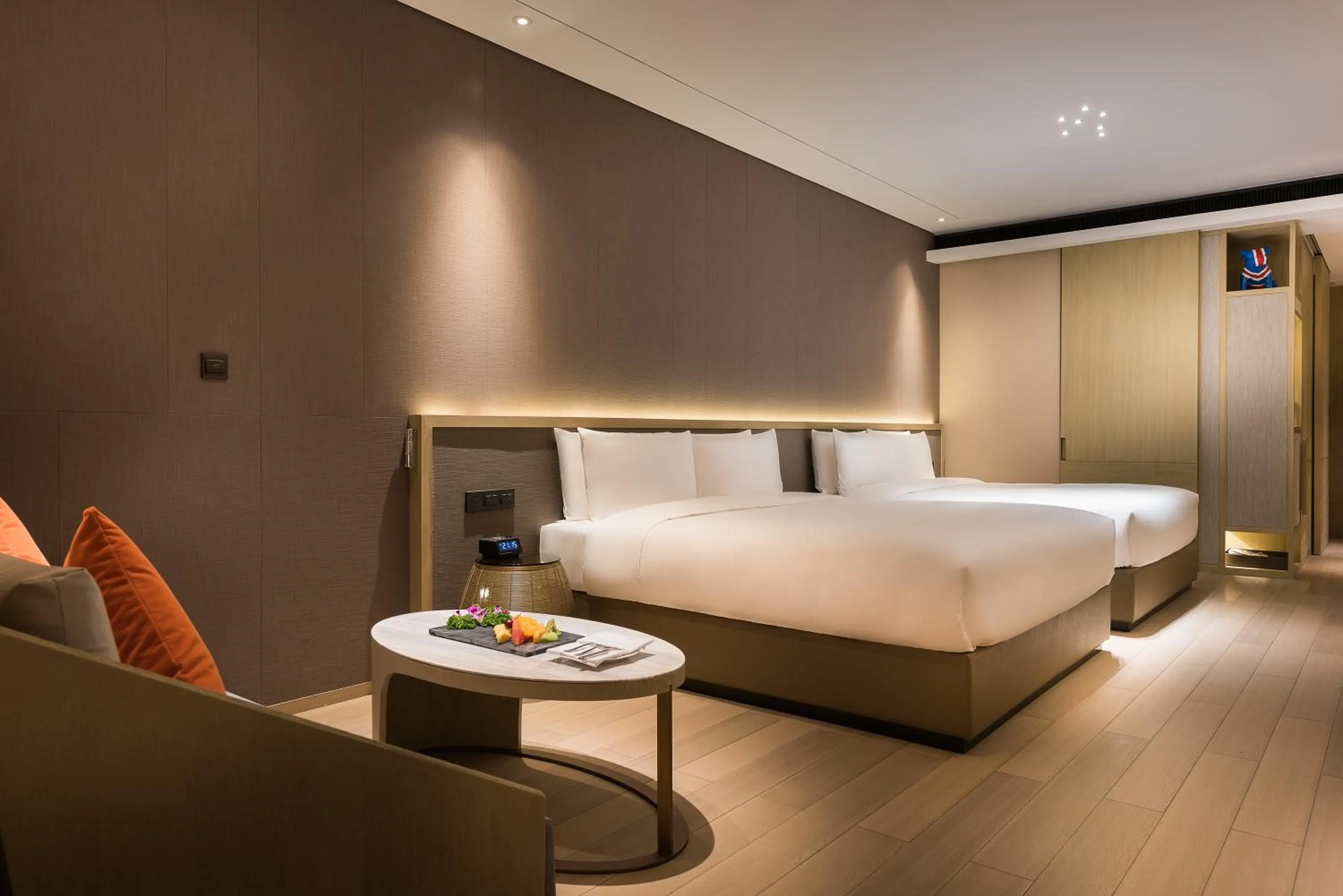 Bed in Novotel Shanghai Clover