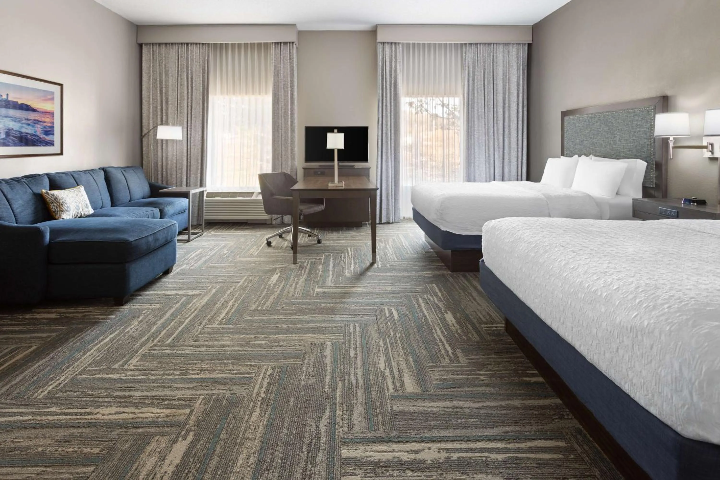 Bed in Hampton Inn & Suites Wells-Ogunquit