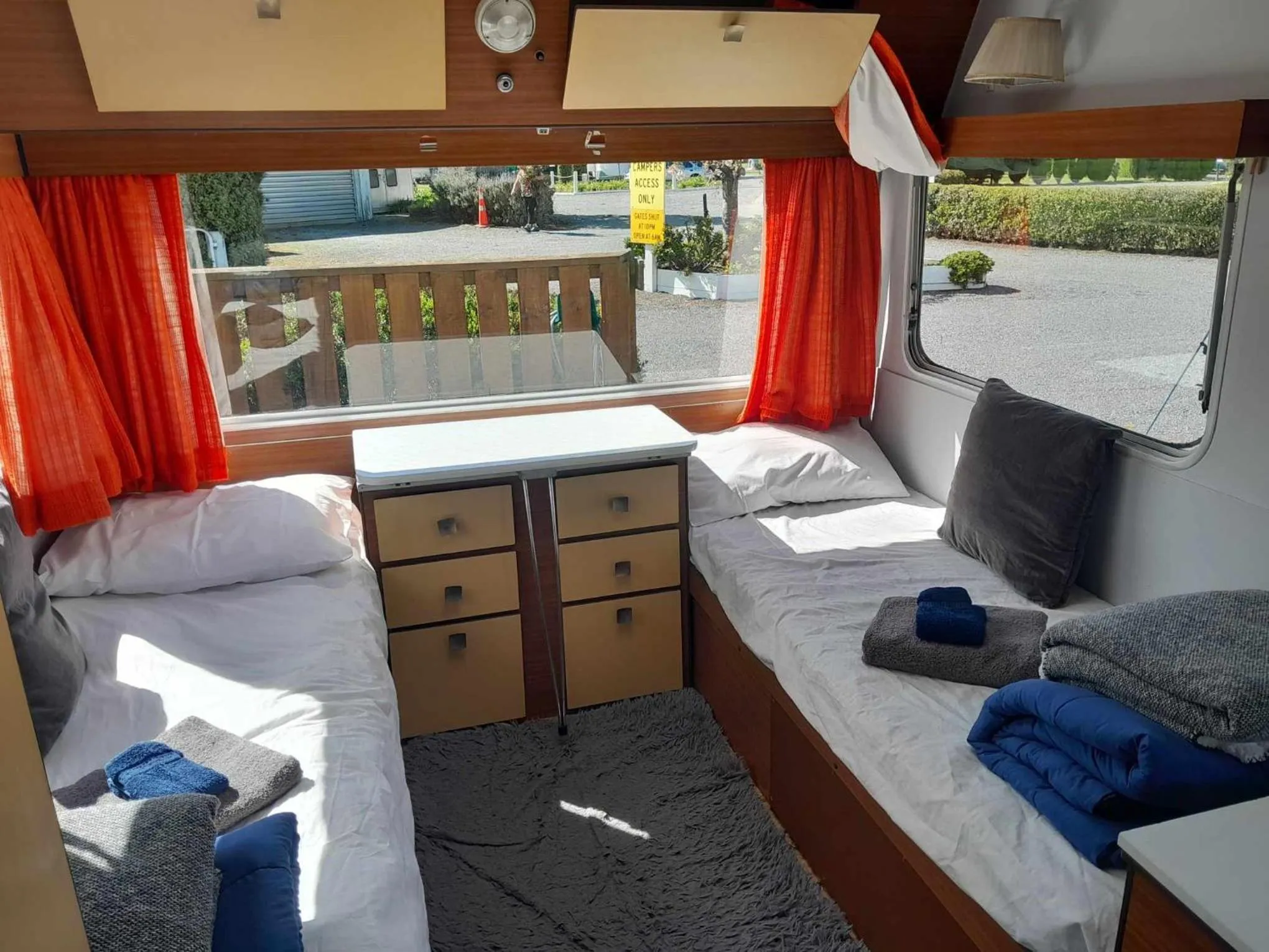 Bed in Leithfield Beach Holiday Park
