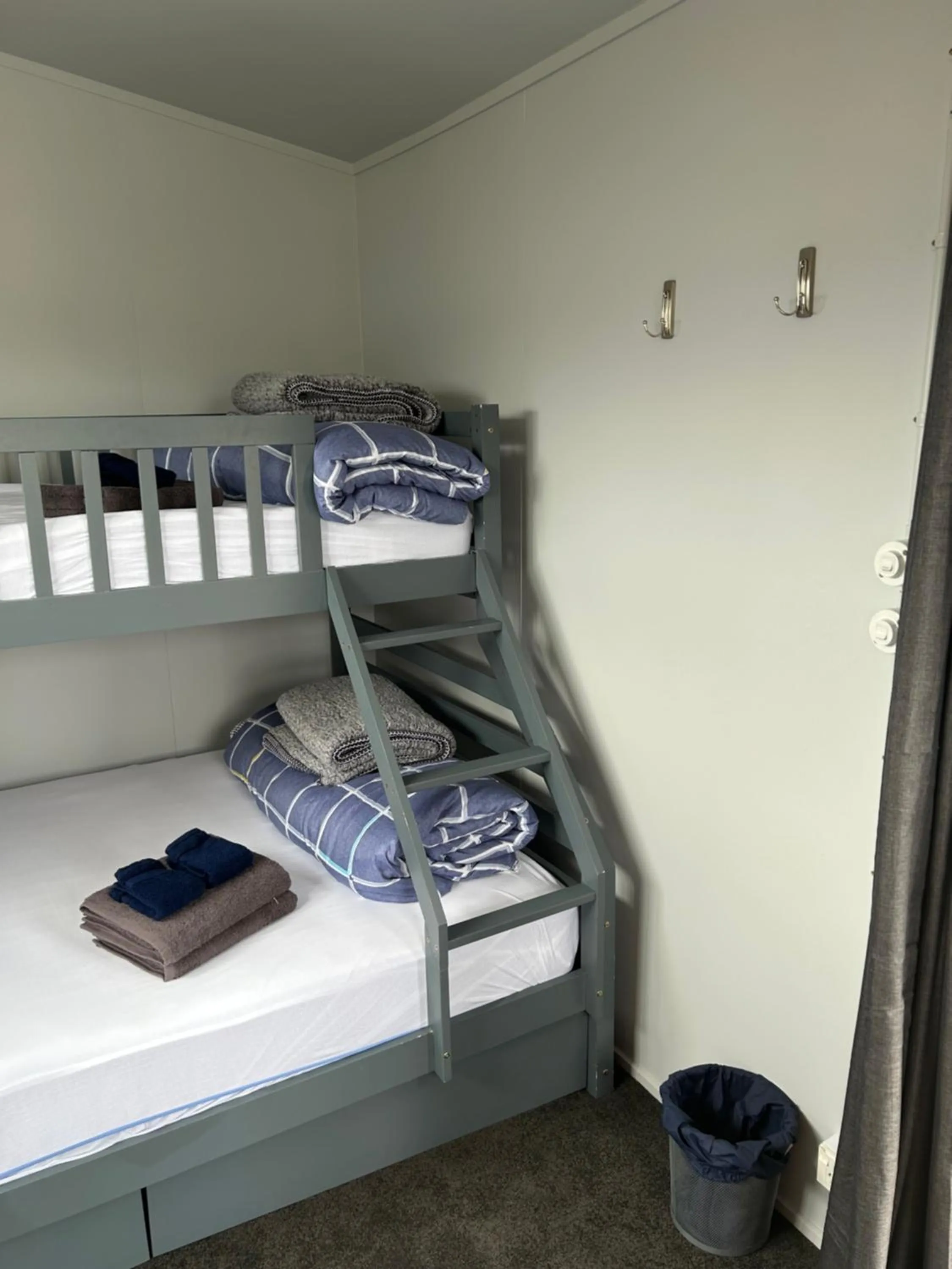 Bed in Leithfield Beach Holiday Park