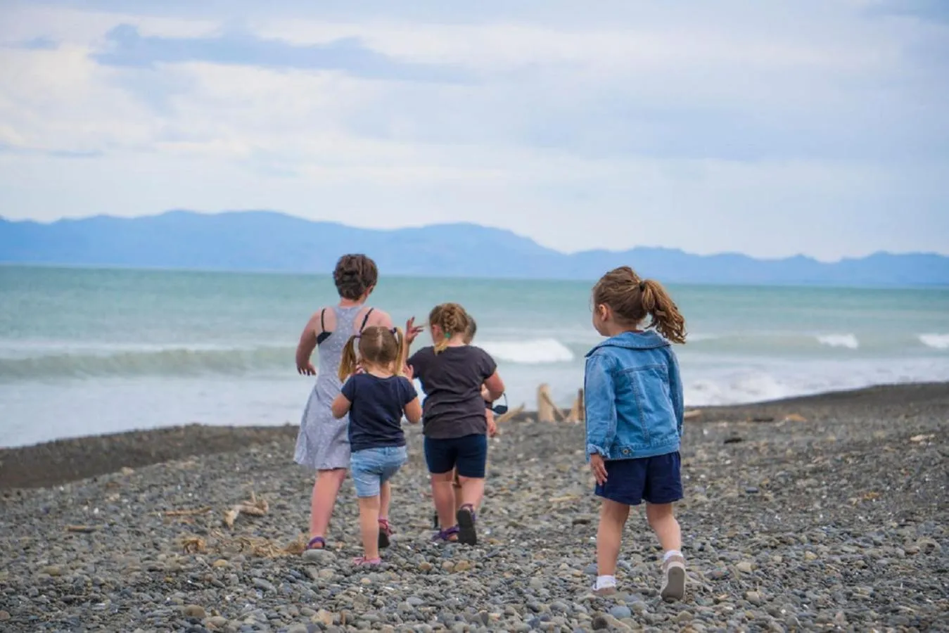 People in Leithfield Beach Holiday Park