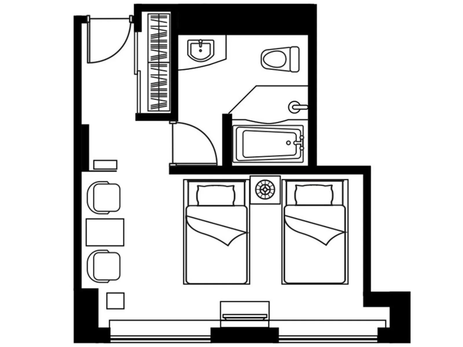 Photo of the whole room in Citadines Central Shinjuku Tokyo