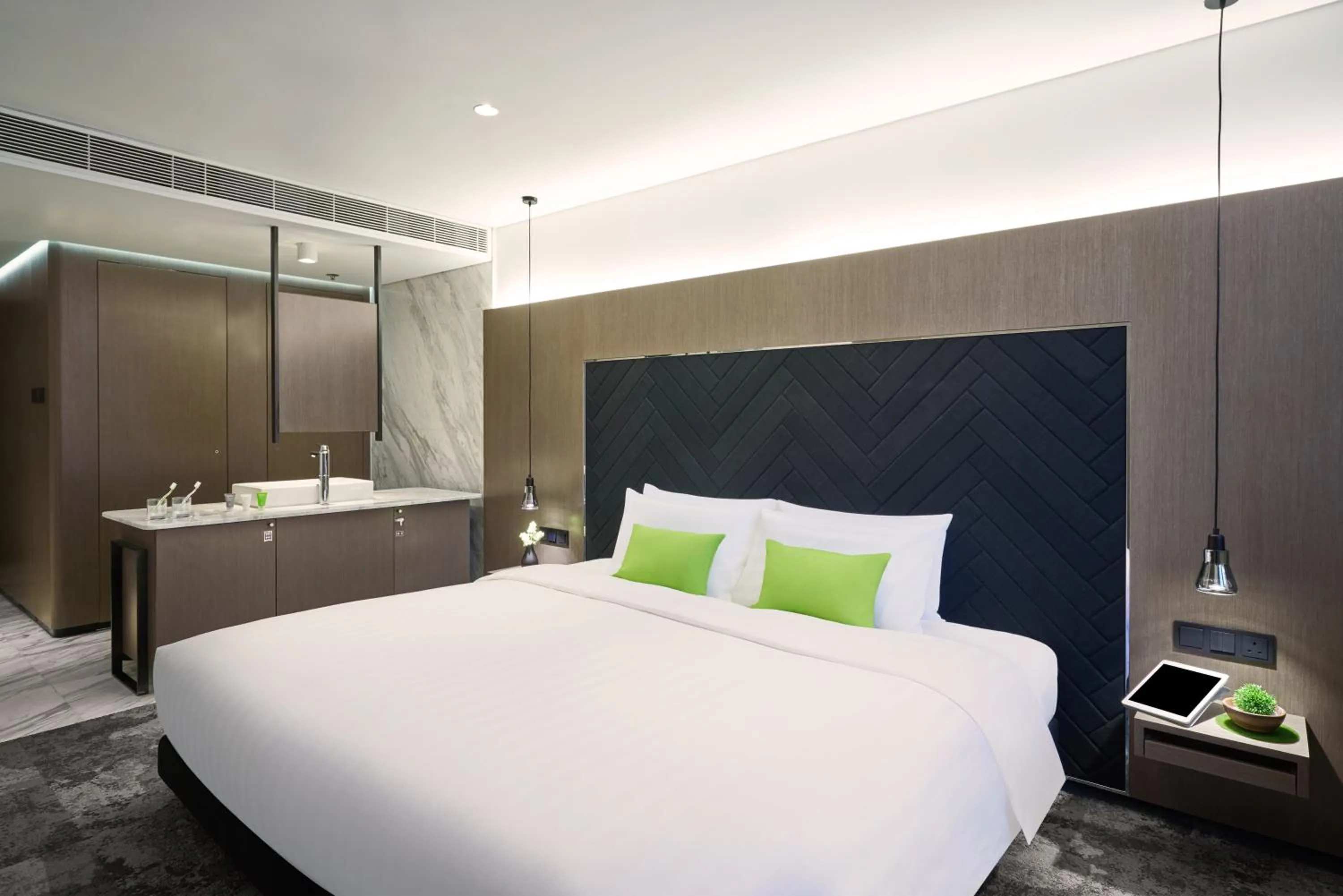 Bed in Hotel Ease Tsuen Wan