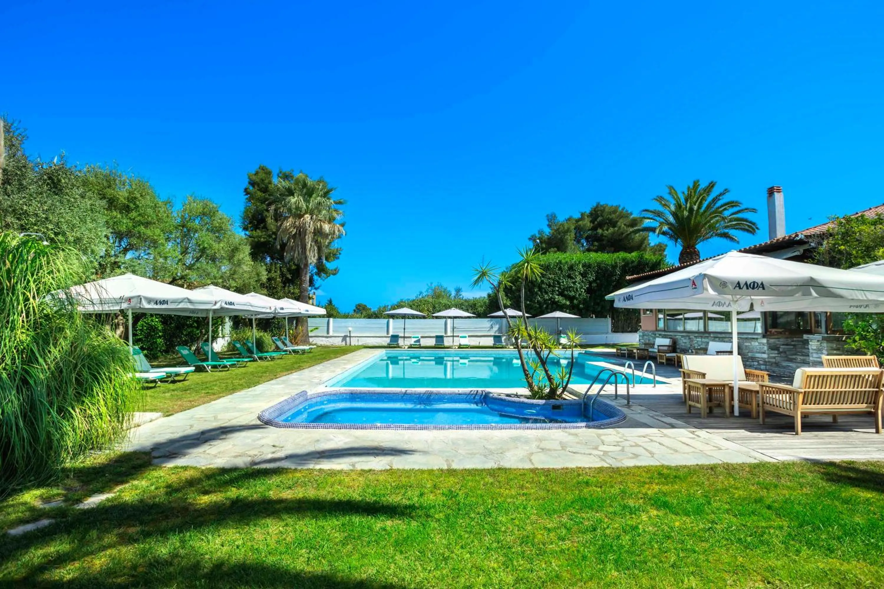 Swimming pool in Hotel Hanioti Village Spa