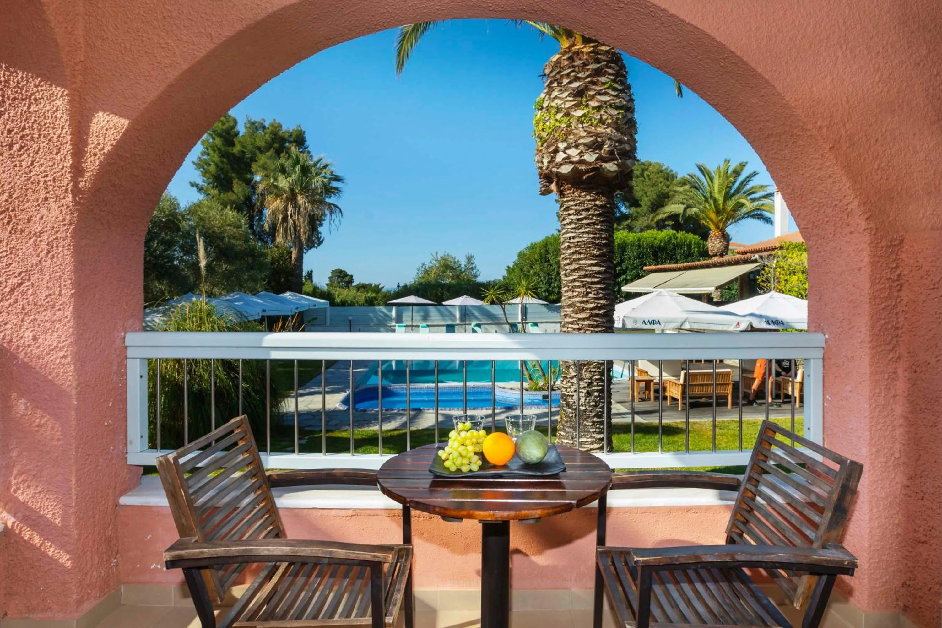Balcony/Terrace in Hotel Hanioti Village Spa