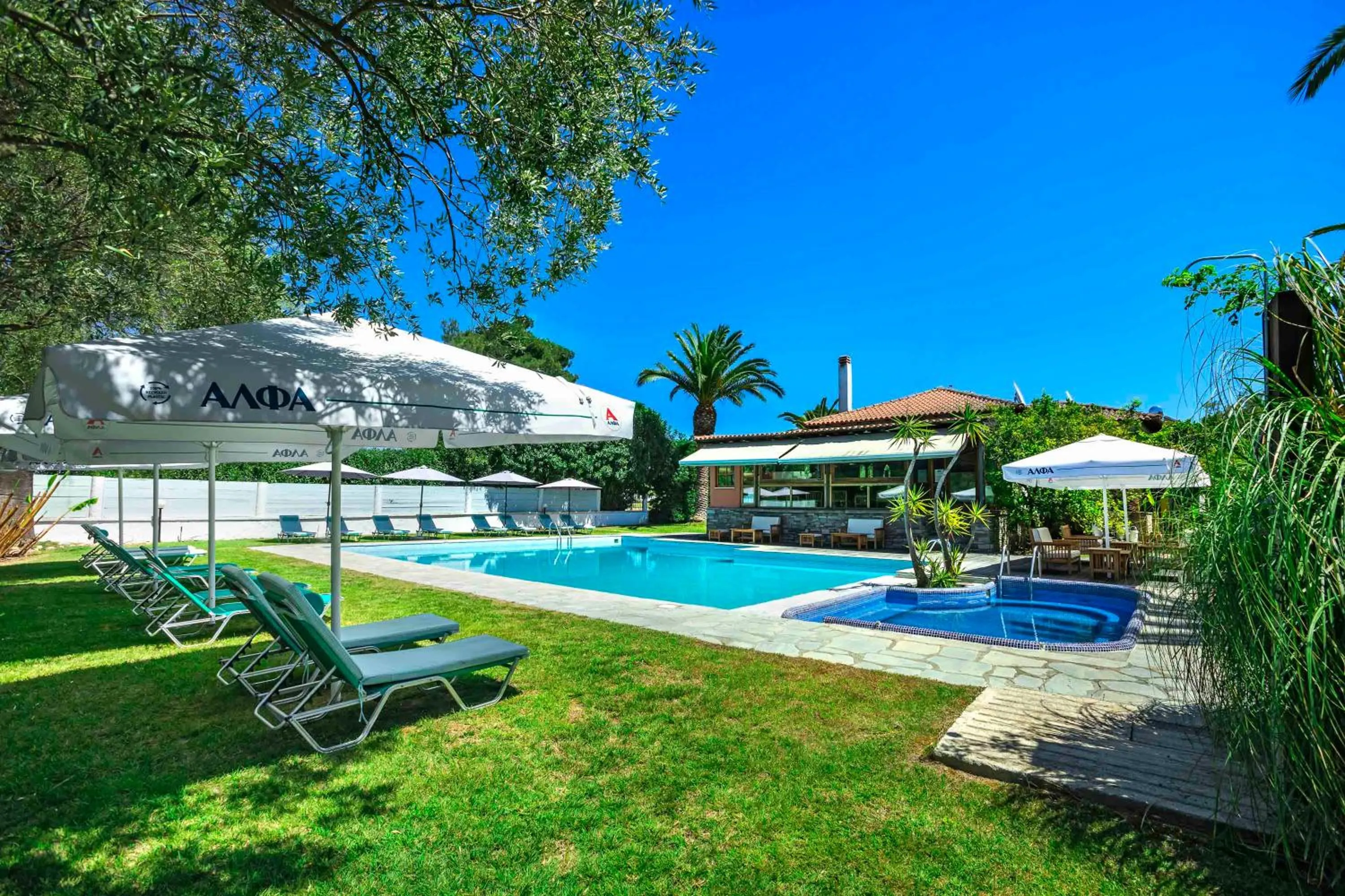 Swimming pool in Hotel Hanioti Village Spa