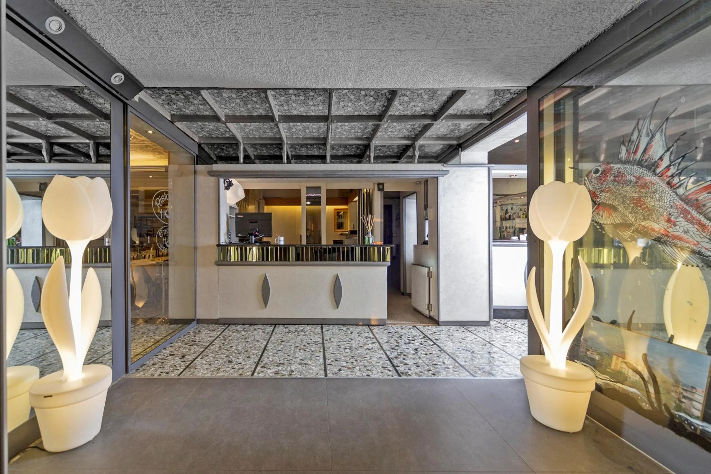 Lobby or reception in Hotel Bixio