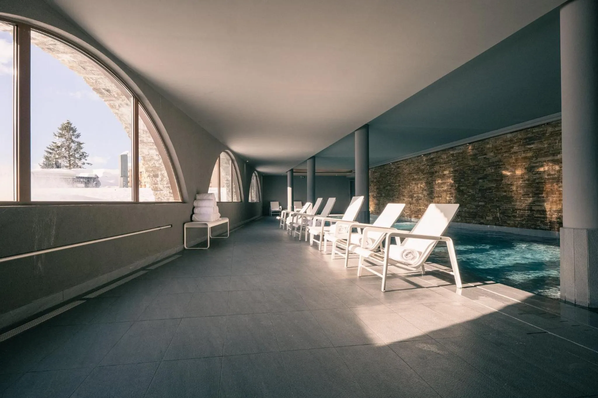 Swimming pool in Le Val Thorens, a Beaumier hotel