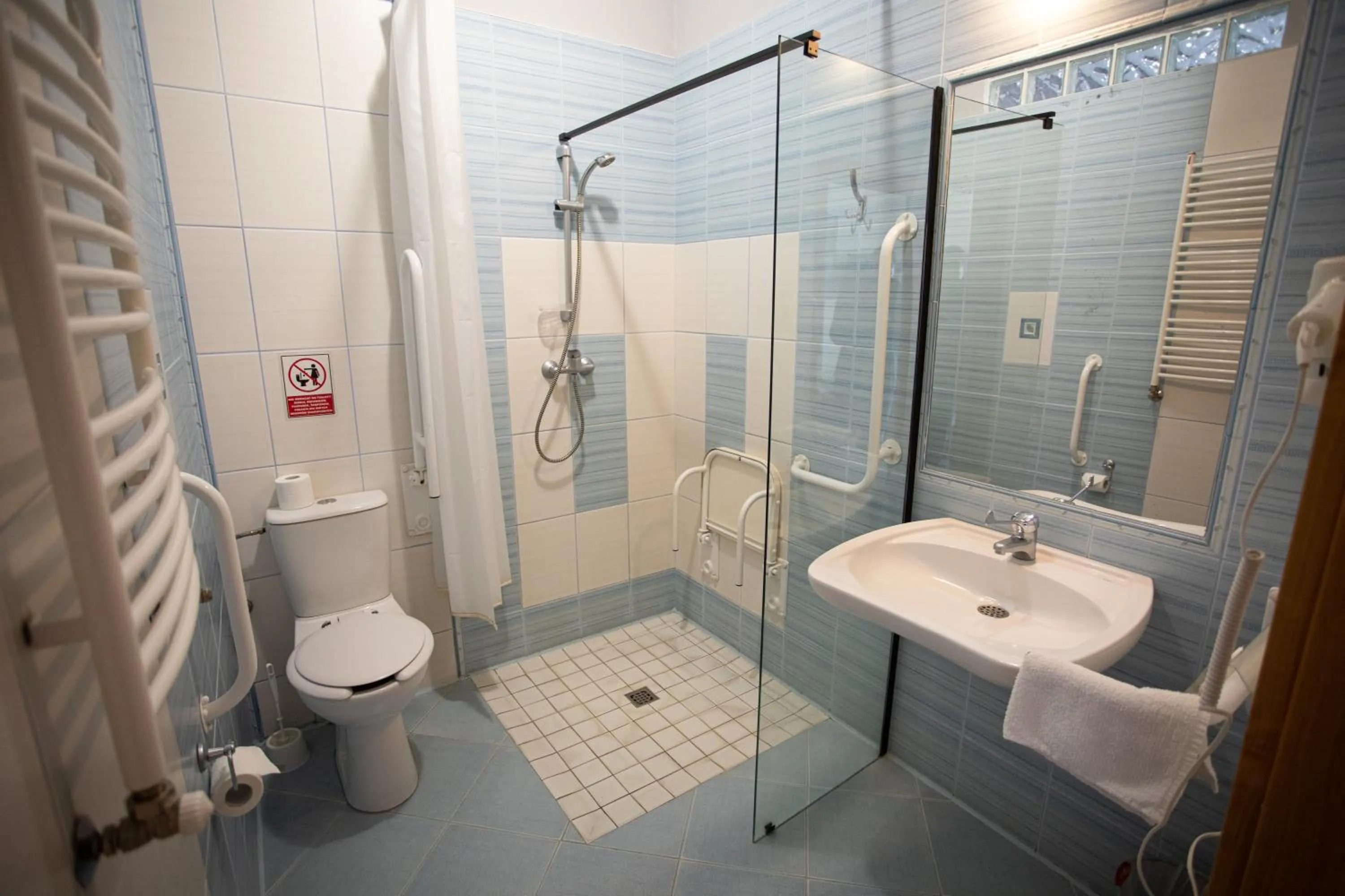 Shower in Hotel pod Wierzba