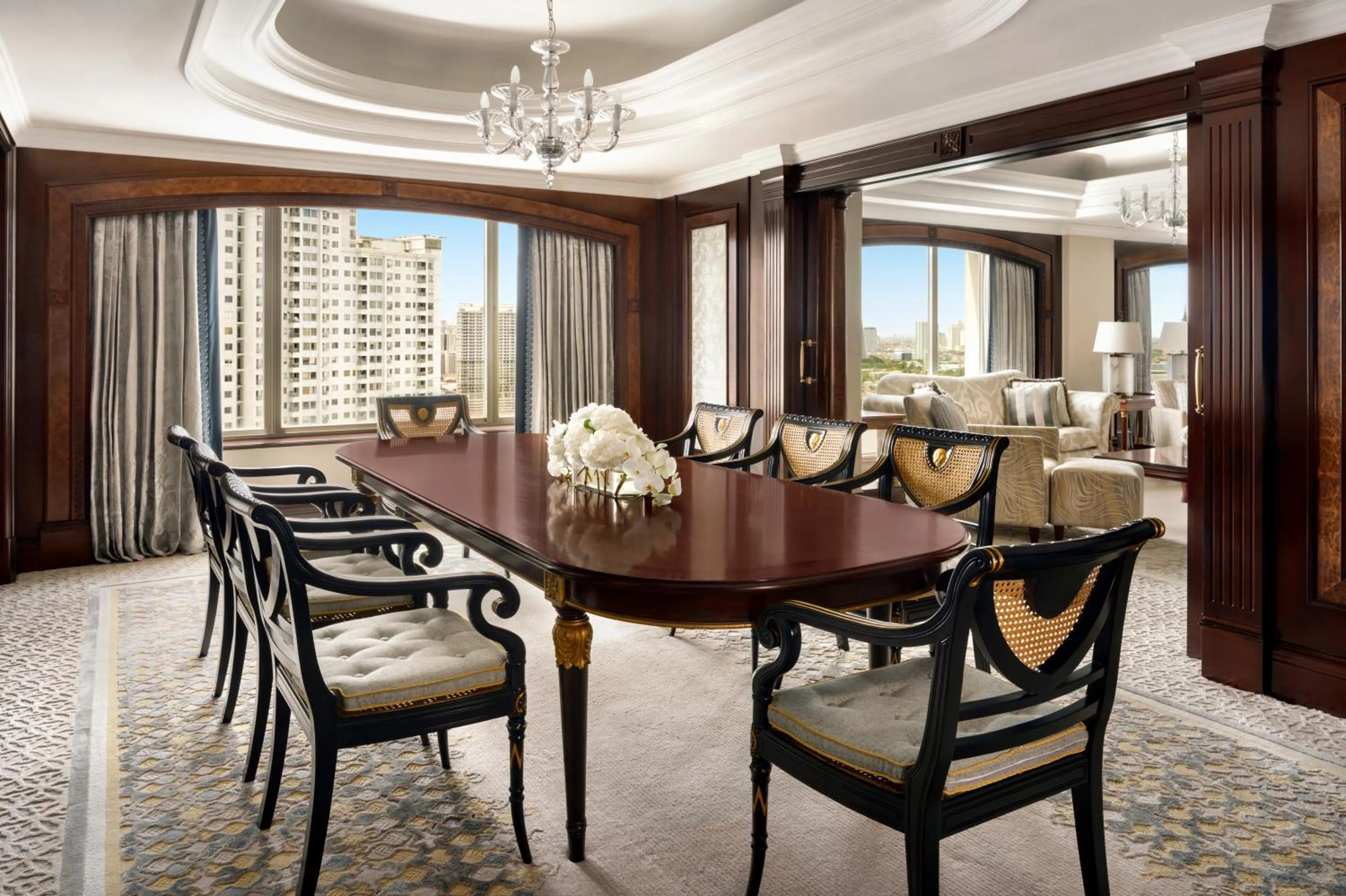 Seating area in Shangri-La Jakarta