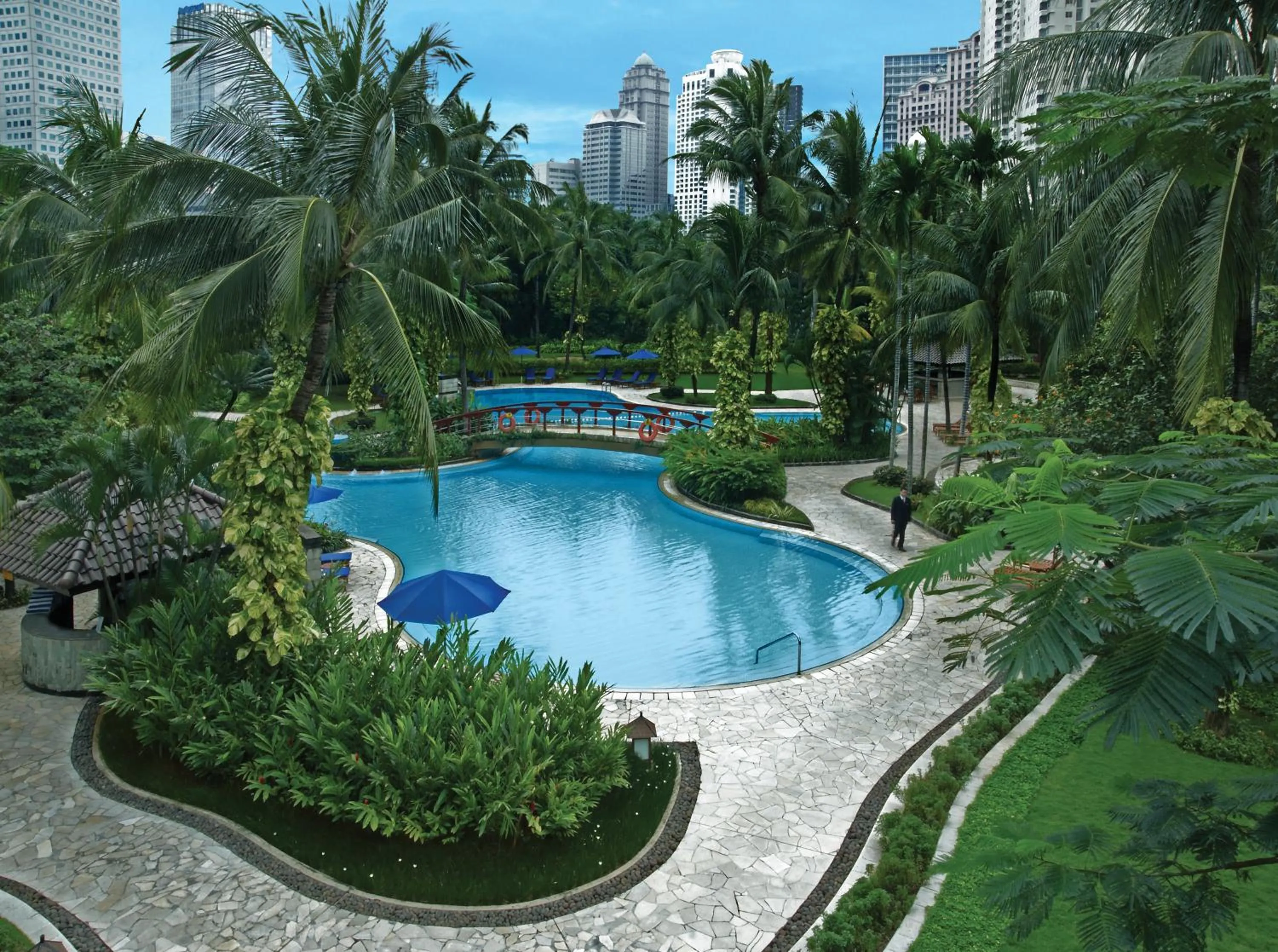 Garden view in Shangri-La Jakarta