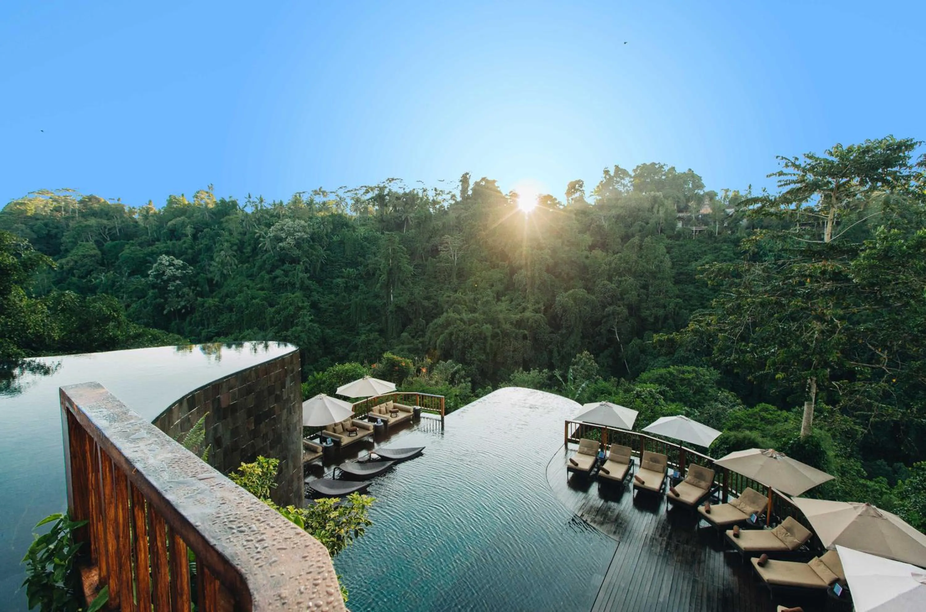 Pool view in Hanging Gardens of Bali