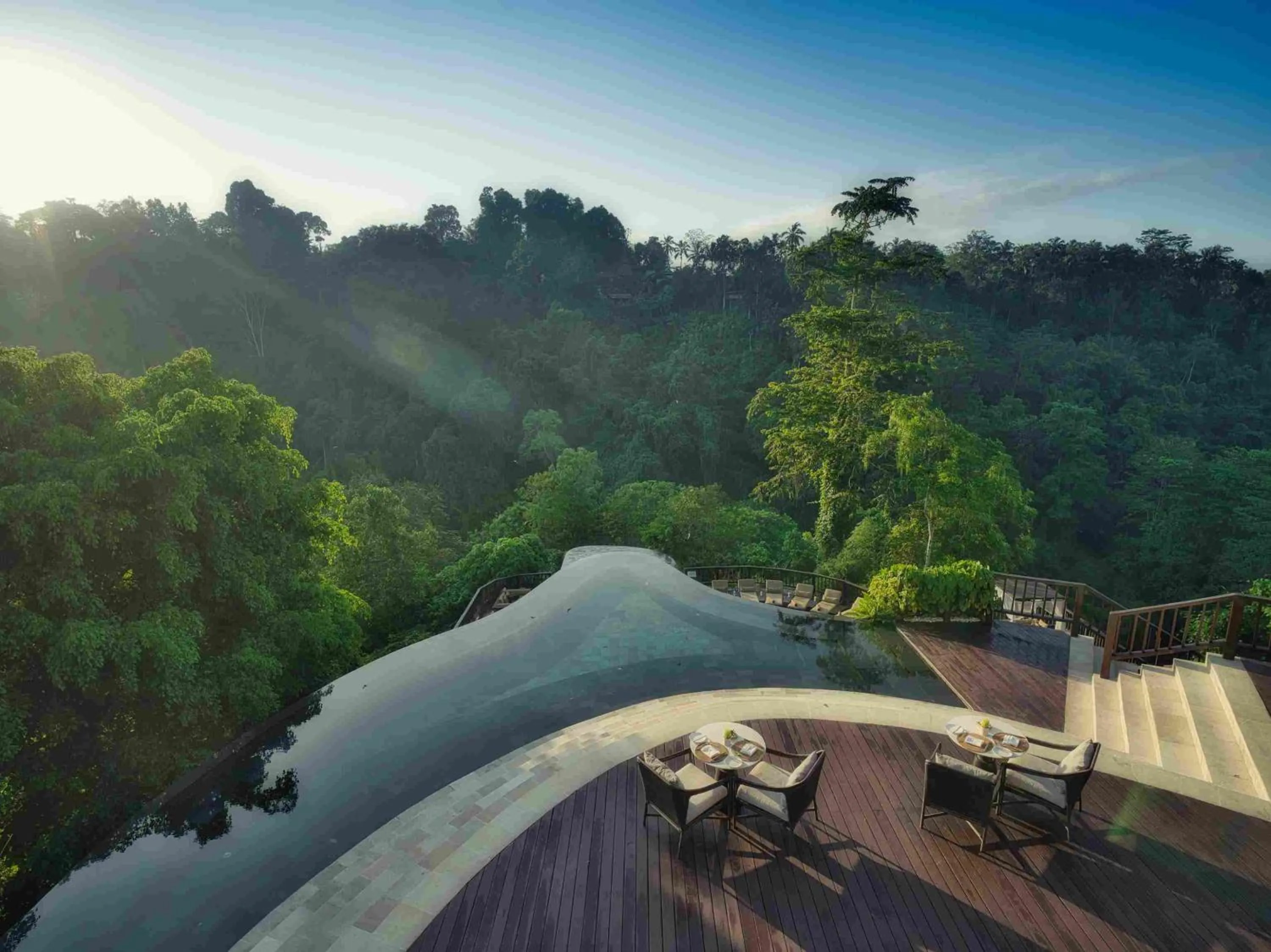 Natural landscape in Hanging Gardens of Bali