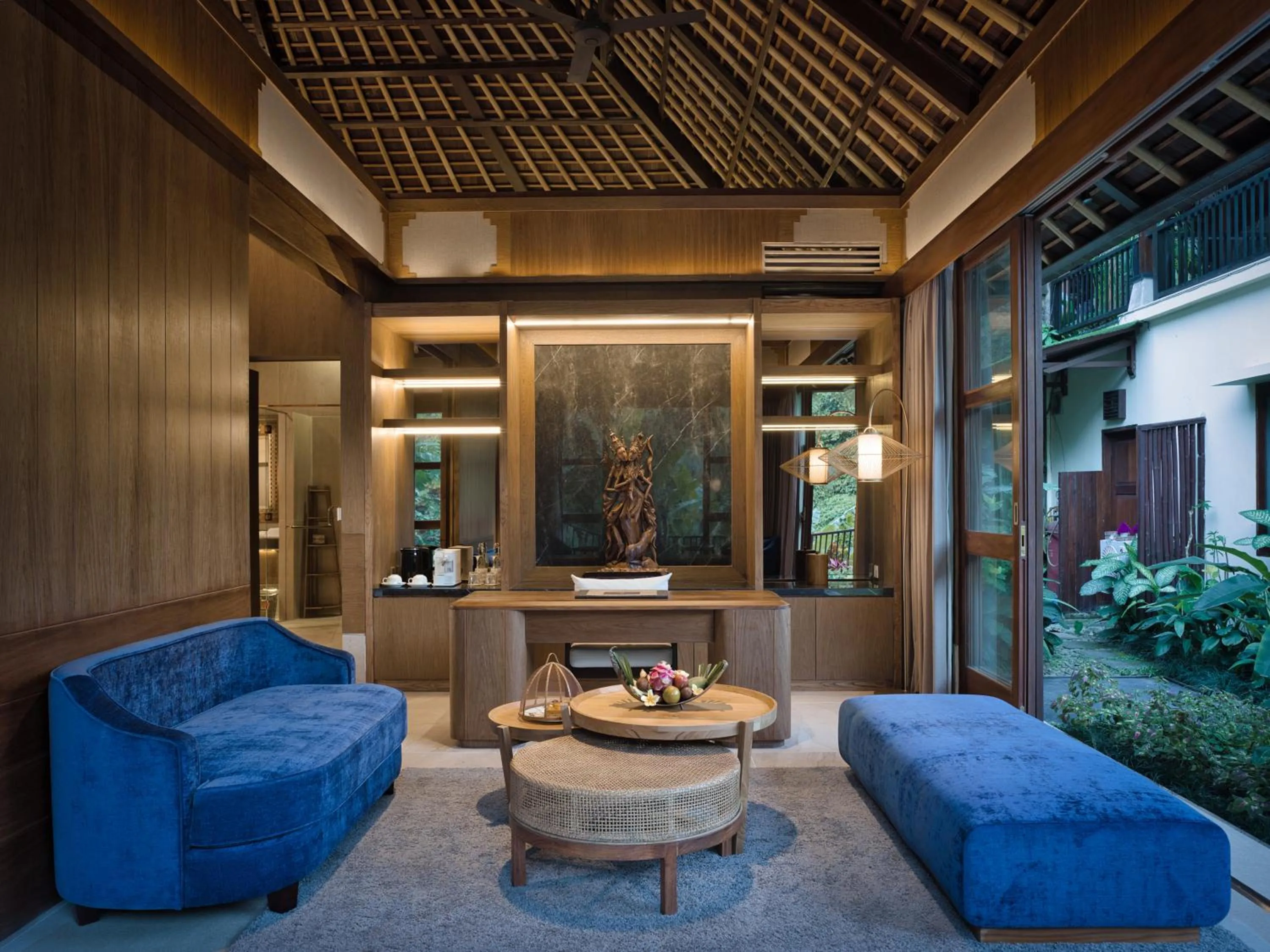 Seating area in Hanging Gardens of Bali