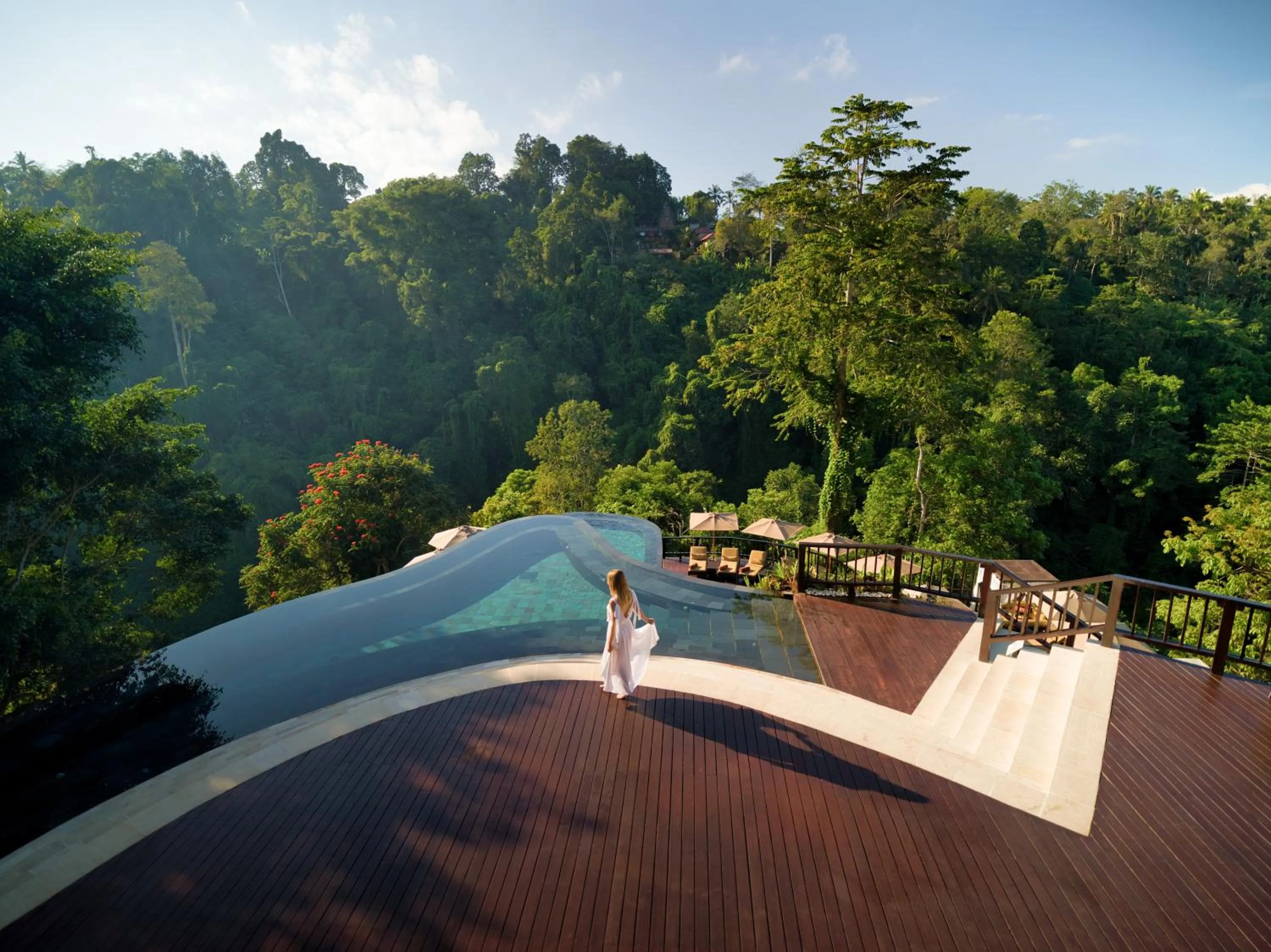 Pool view in Hanging Gardens of Bali