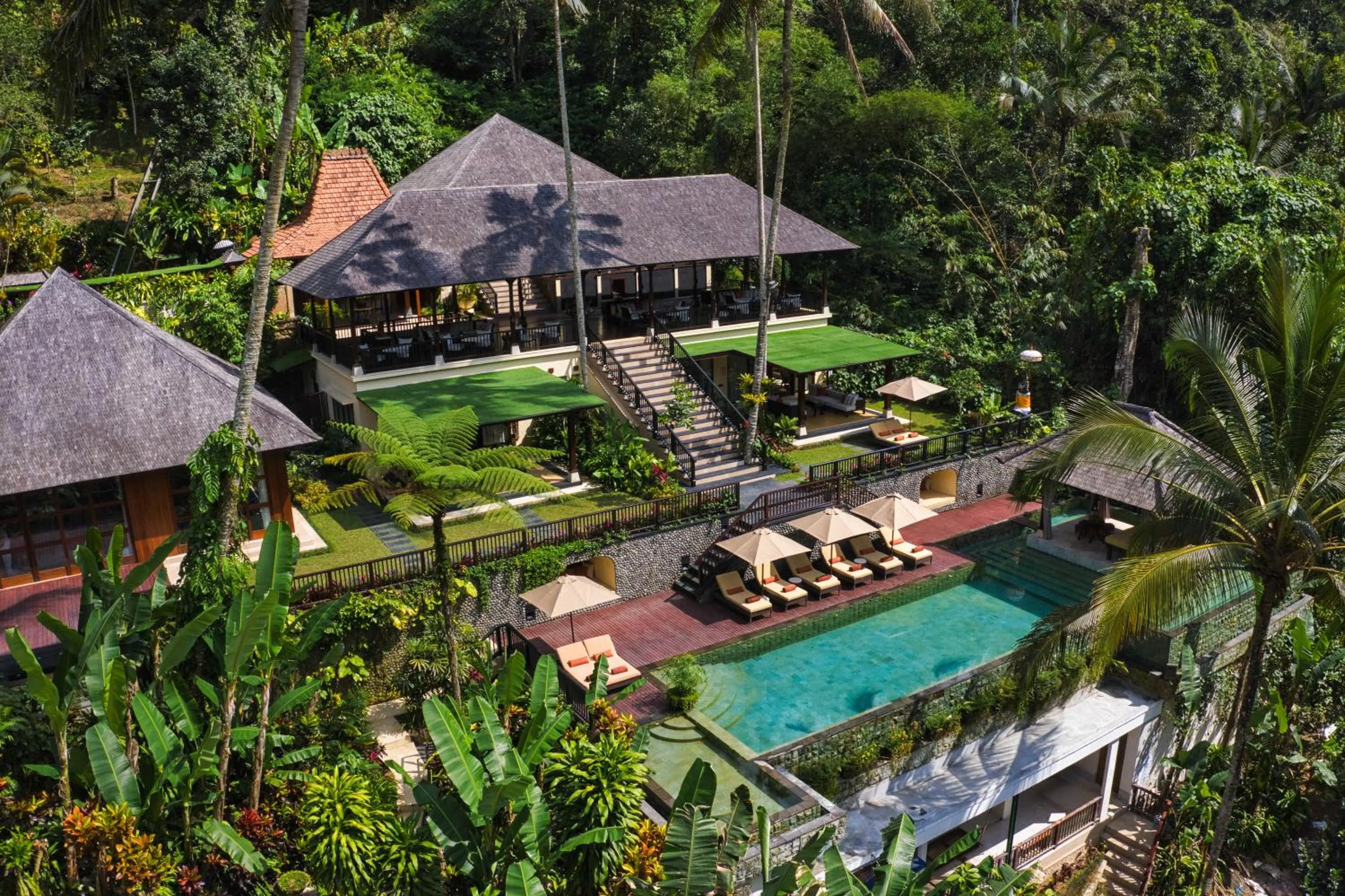 Natural landscape in Hanging Gardens of Bali