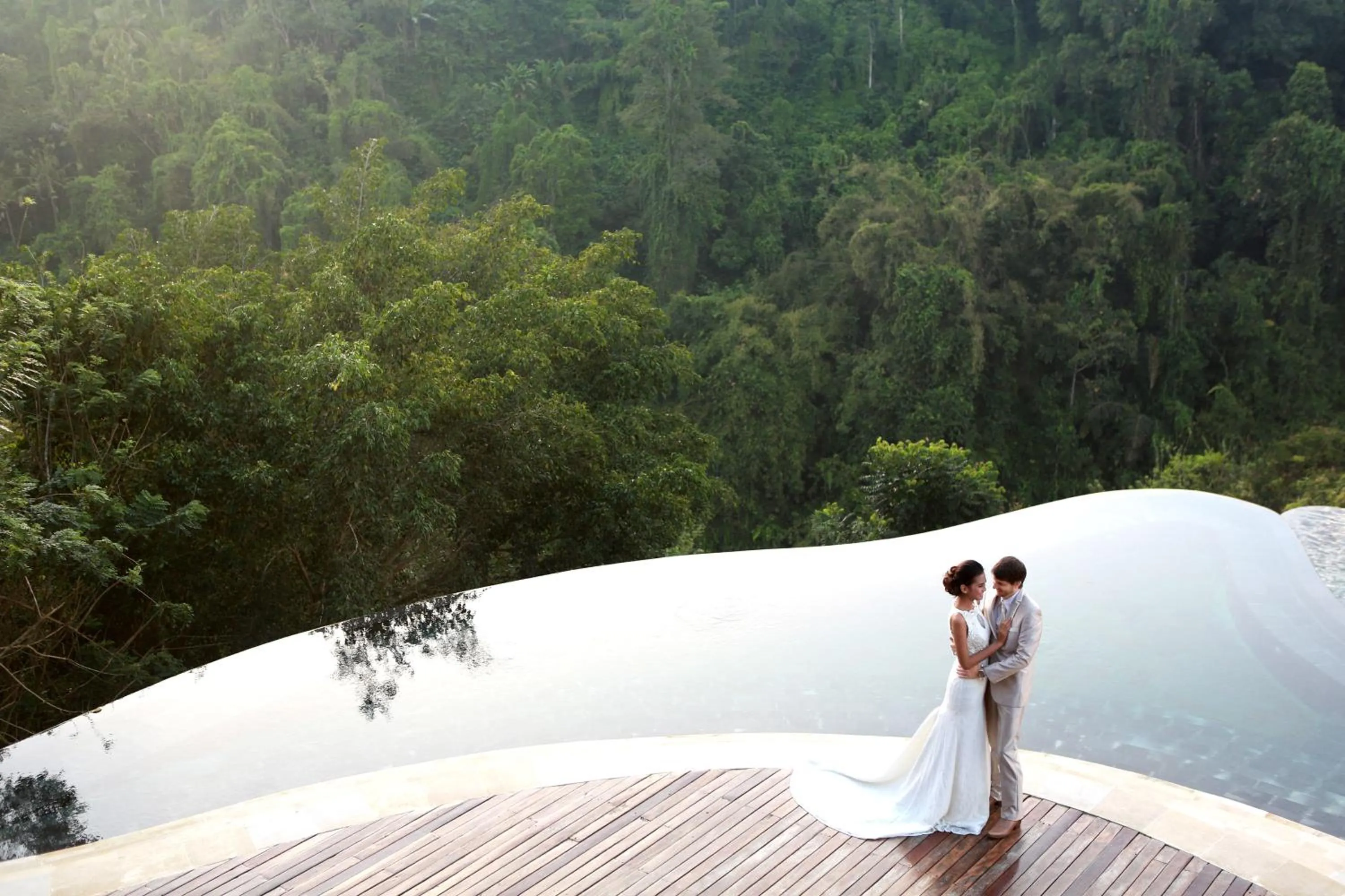 Pool view in Hanging Gardens of Bali