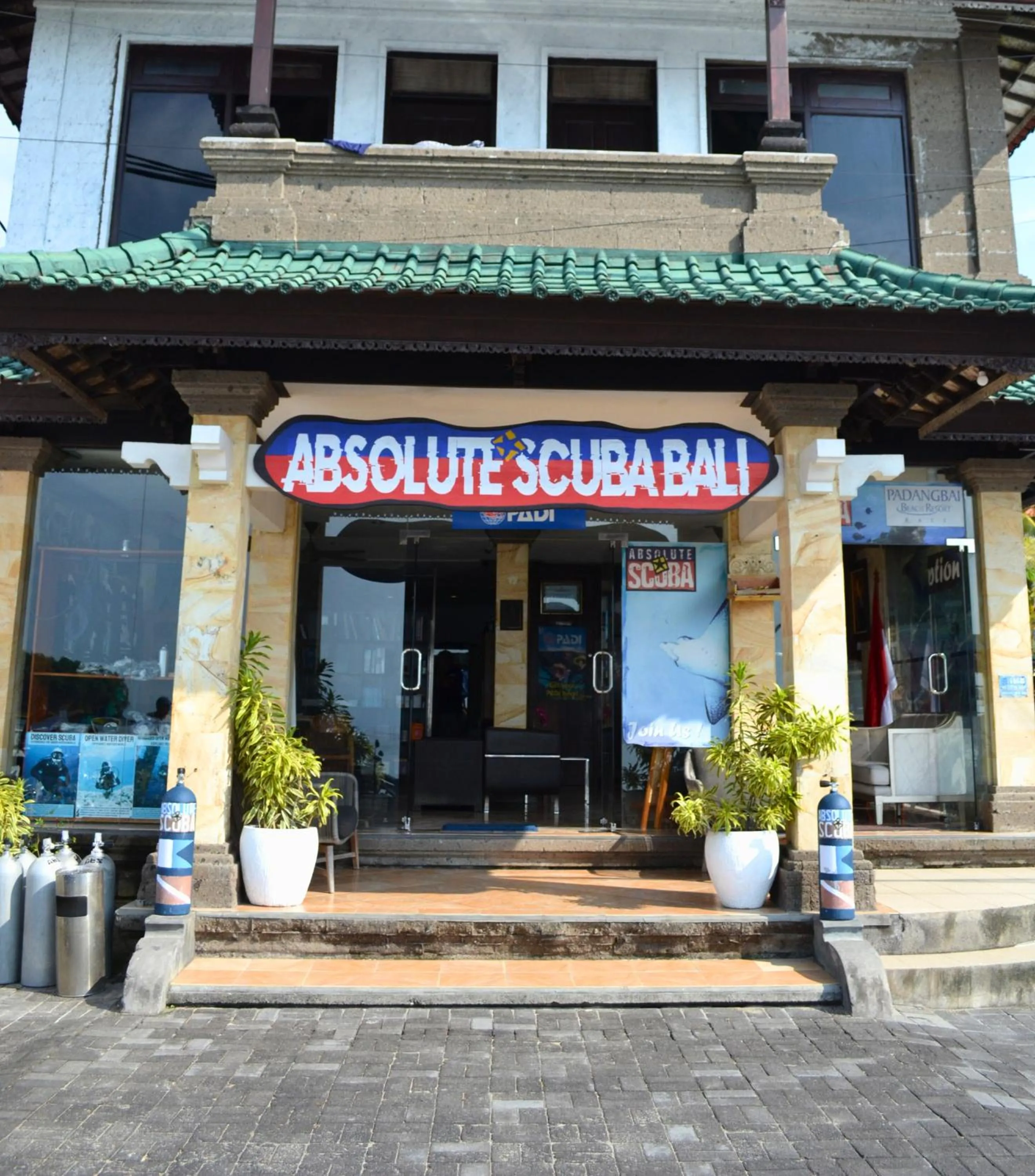 Facade/entrance in Absolute Scuba Bali Dive Resort
