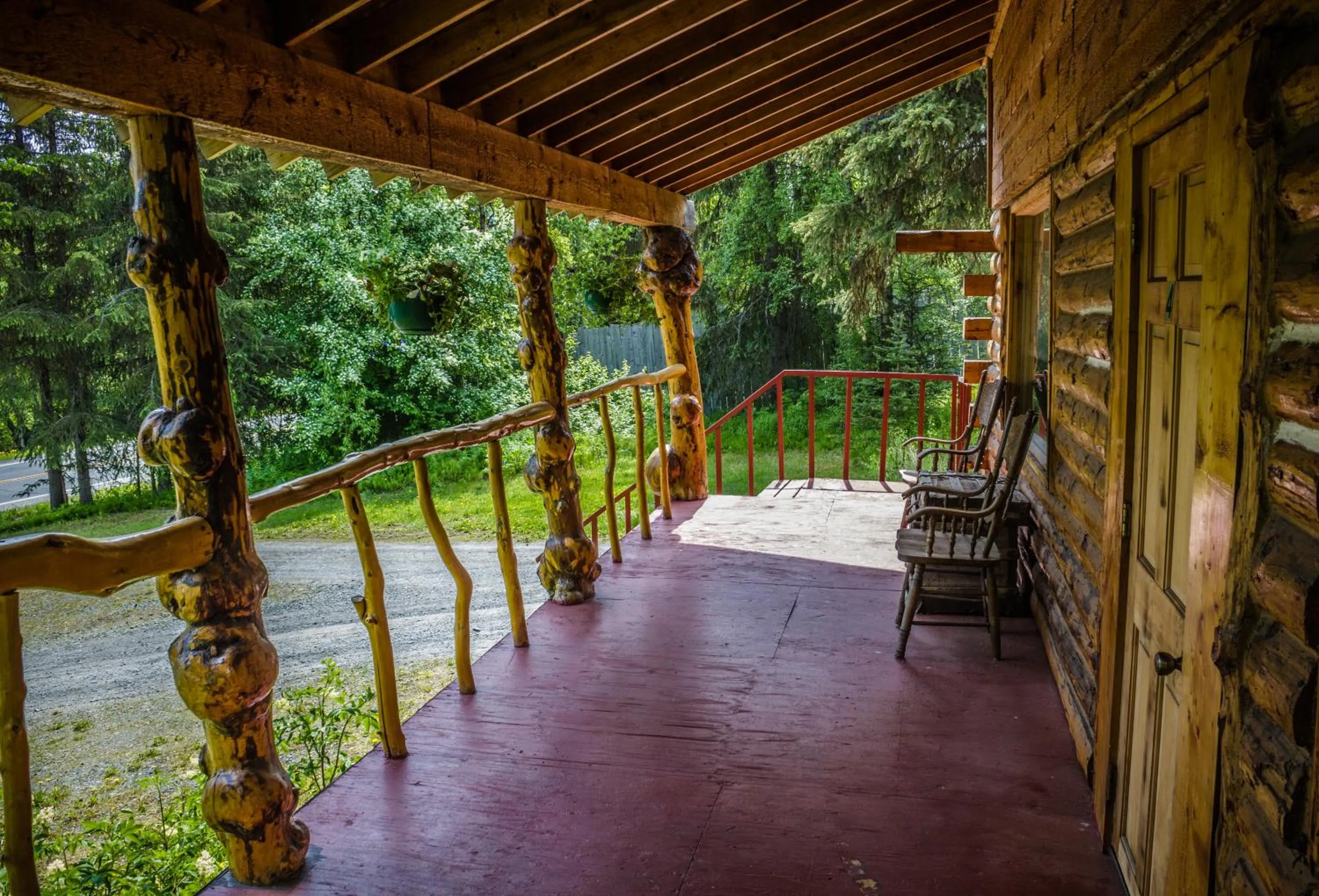 Balcony/Terrace in Midnight Sun Log Cabins