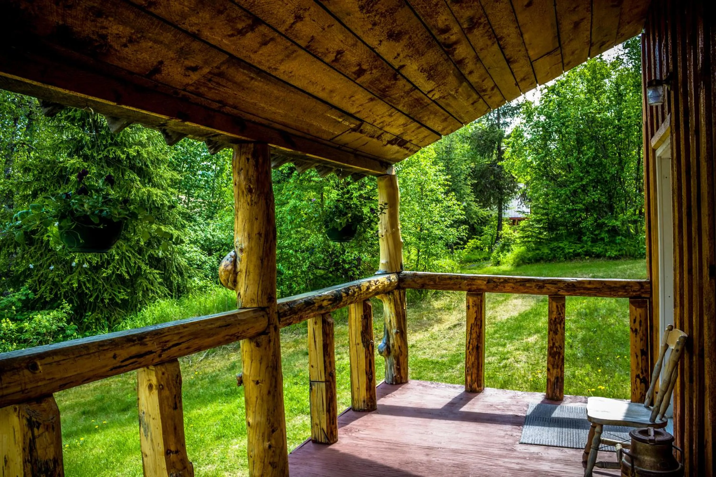 Balcony/Terrace in Midnight Sun Log Cabins