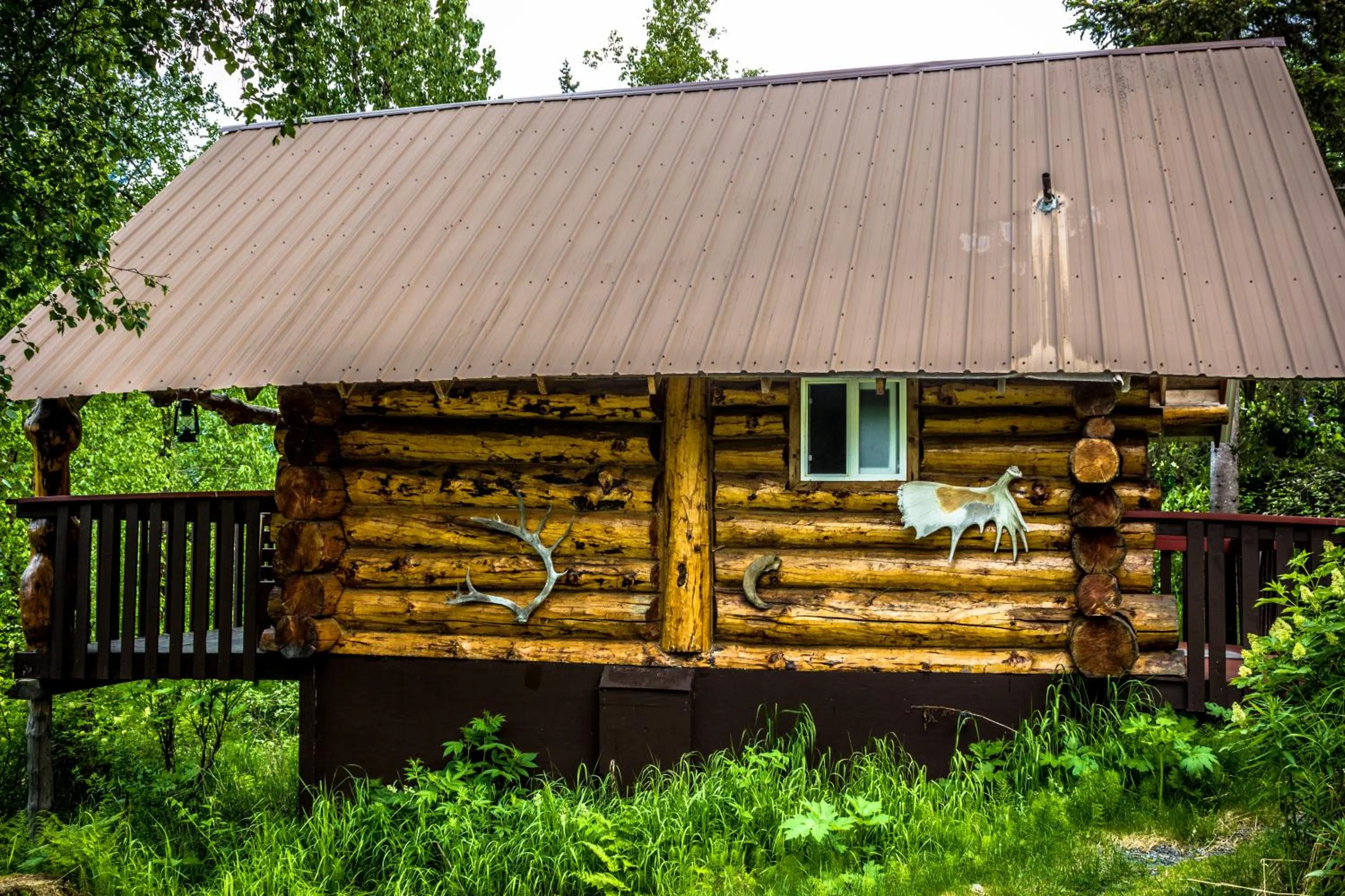 Balcony/Terrace in Midnight Sun Log Cabins