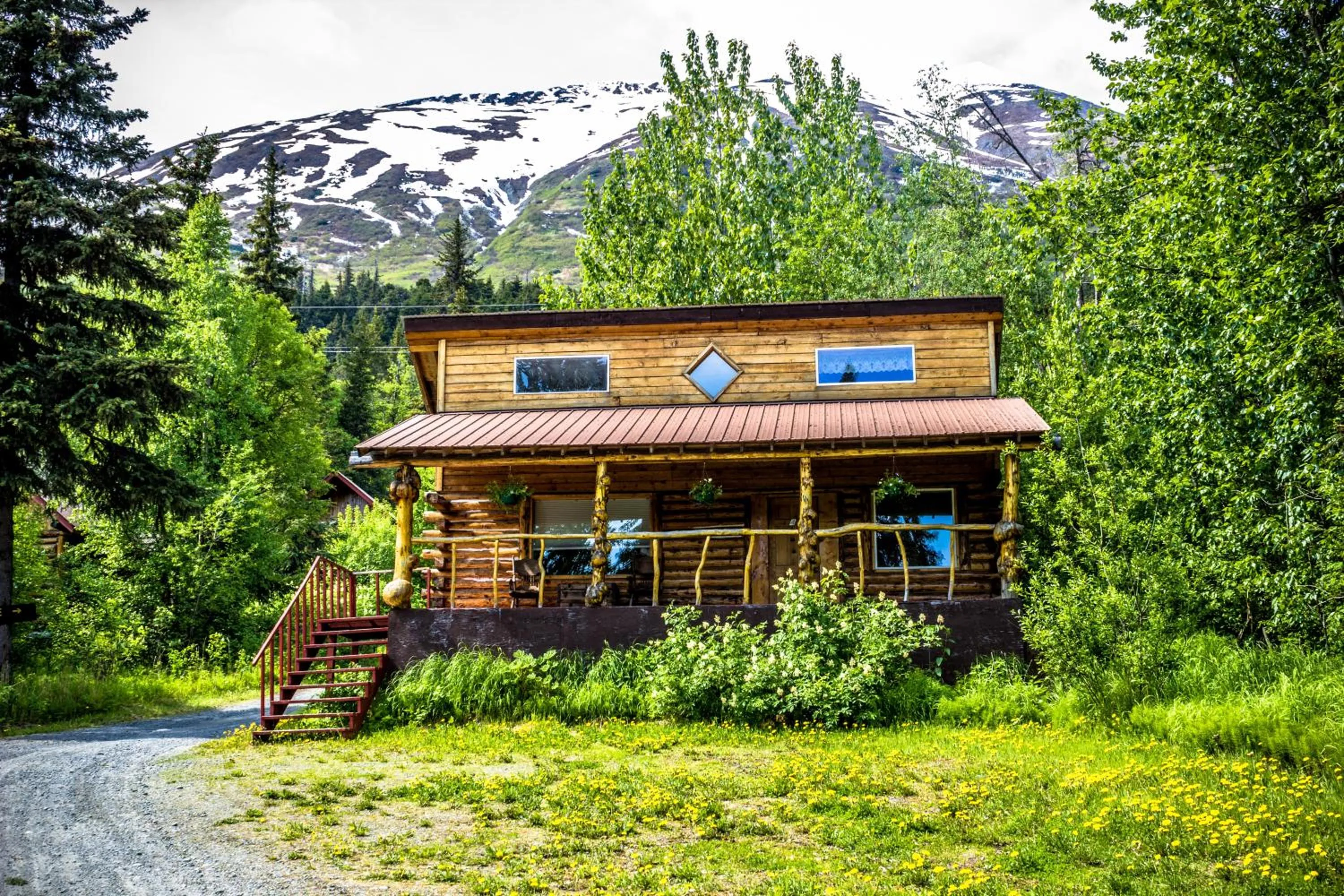 Balcony/Terrace in Midnight Sun Log Cabins