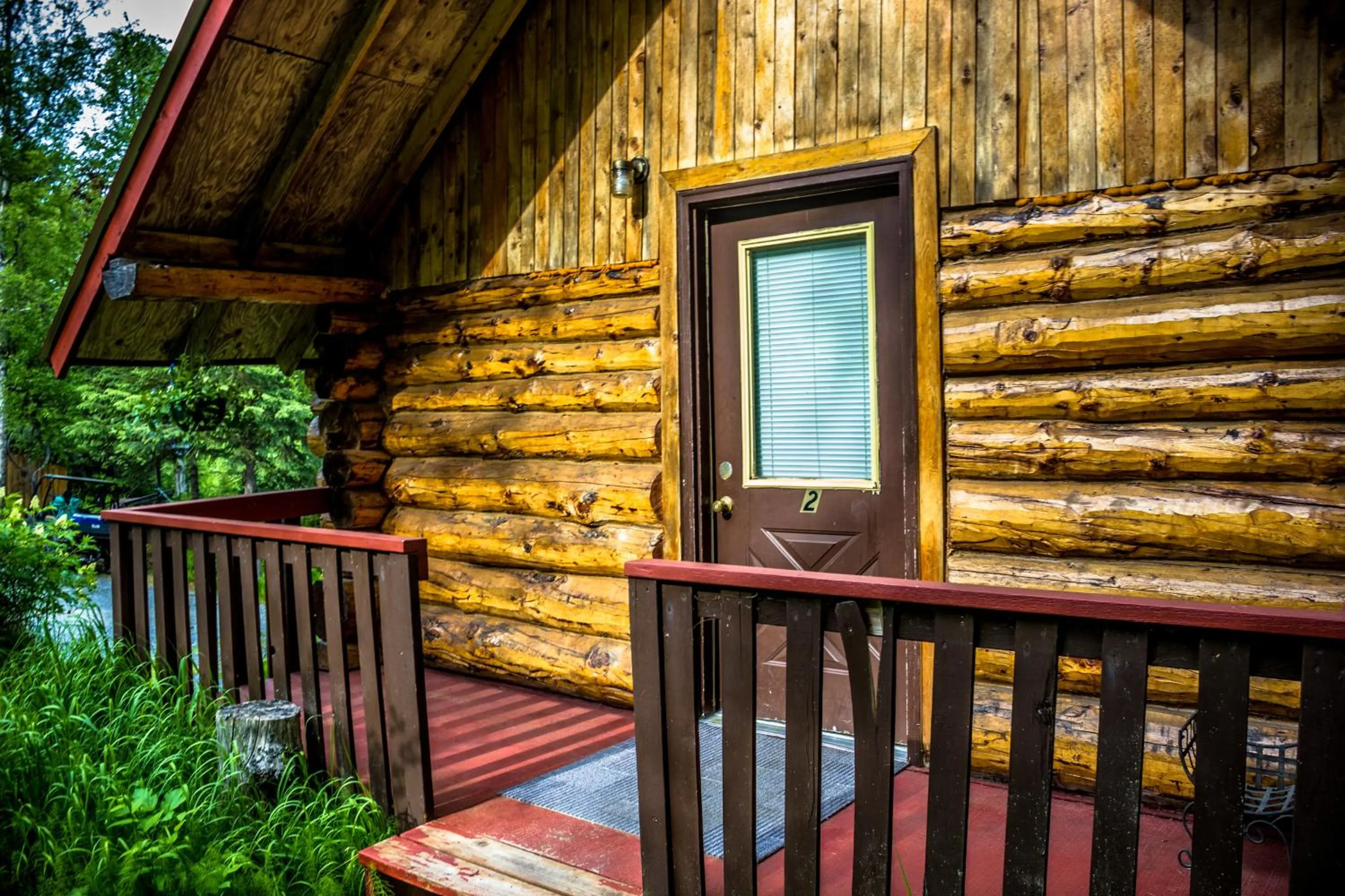 Balcony/Terrace in Midnight Sun Log Cabins