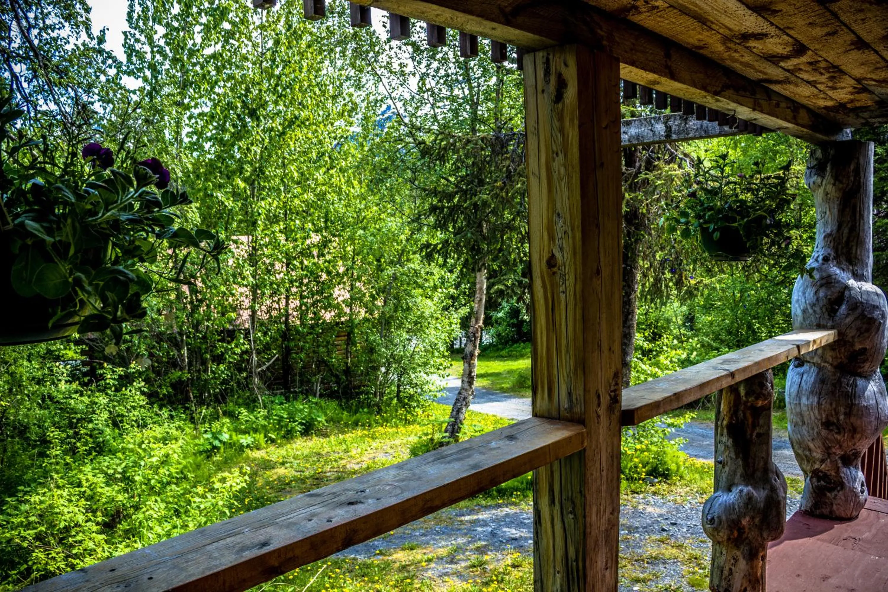 Balcony/Terrace in Midnight Sun Log Cabins
