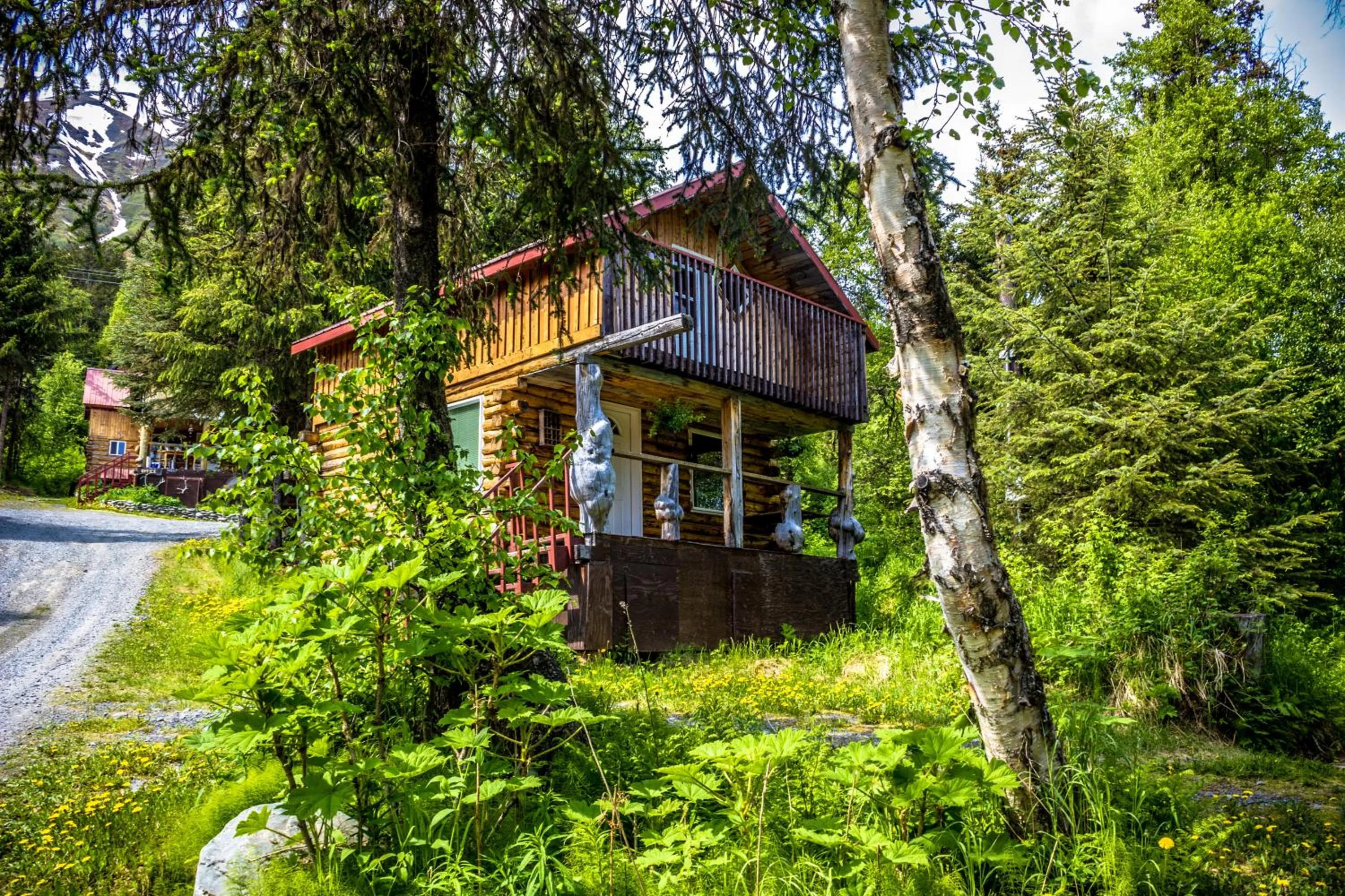 Balcony/Terrace in Midnight Sun Log Cabins