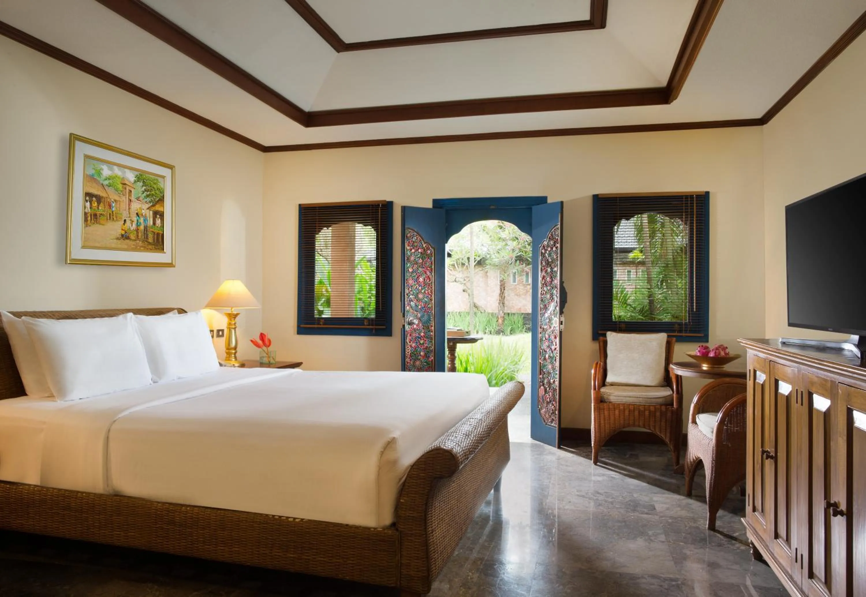 Bedroom, Bed in Puri Santrian Beach Resort And Spa