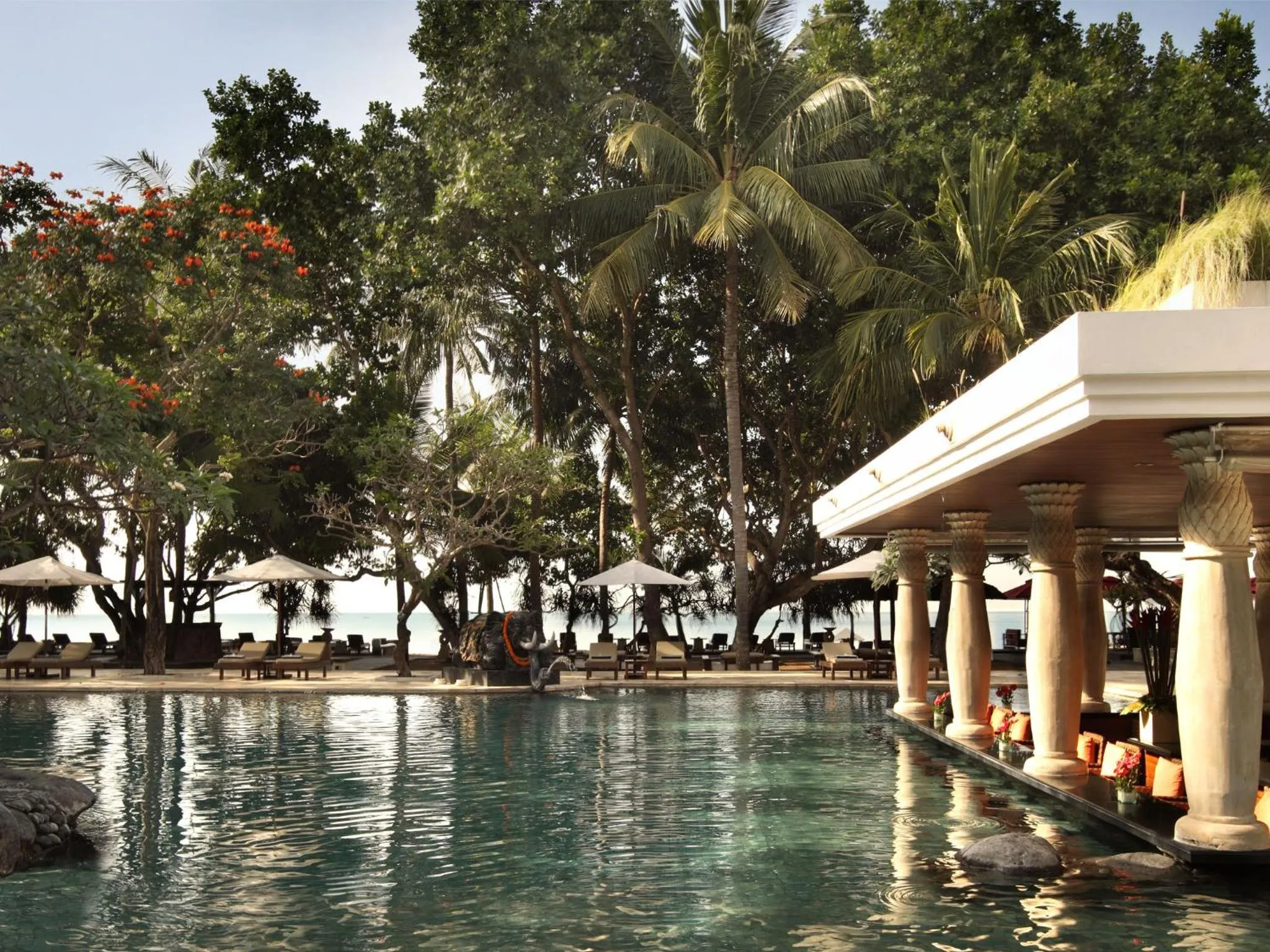 Swimming pool in Puri Santrian Beach Resort And Spa